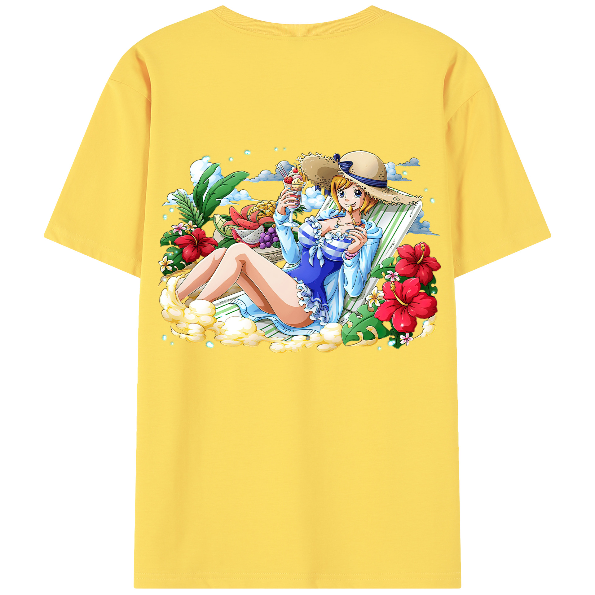 ワンピース ナミ ONE PIECE Nami 綿100％半袖Tシャツ（背面プリント）