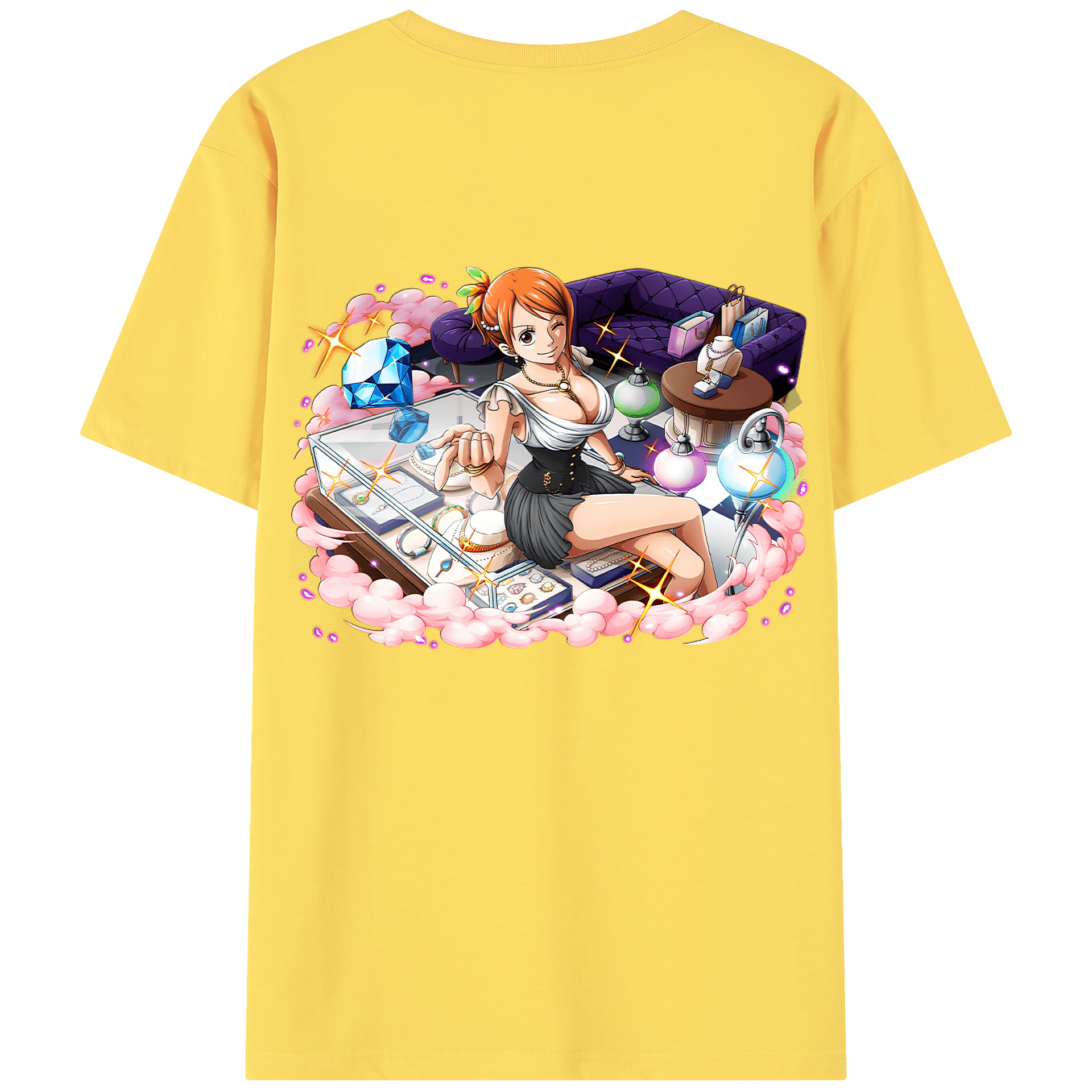 ワンピース ナミ ONE PIECE Nami 綿100％半袖Tシャツ（背面プリント）