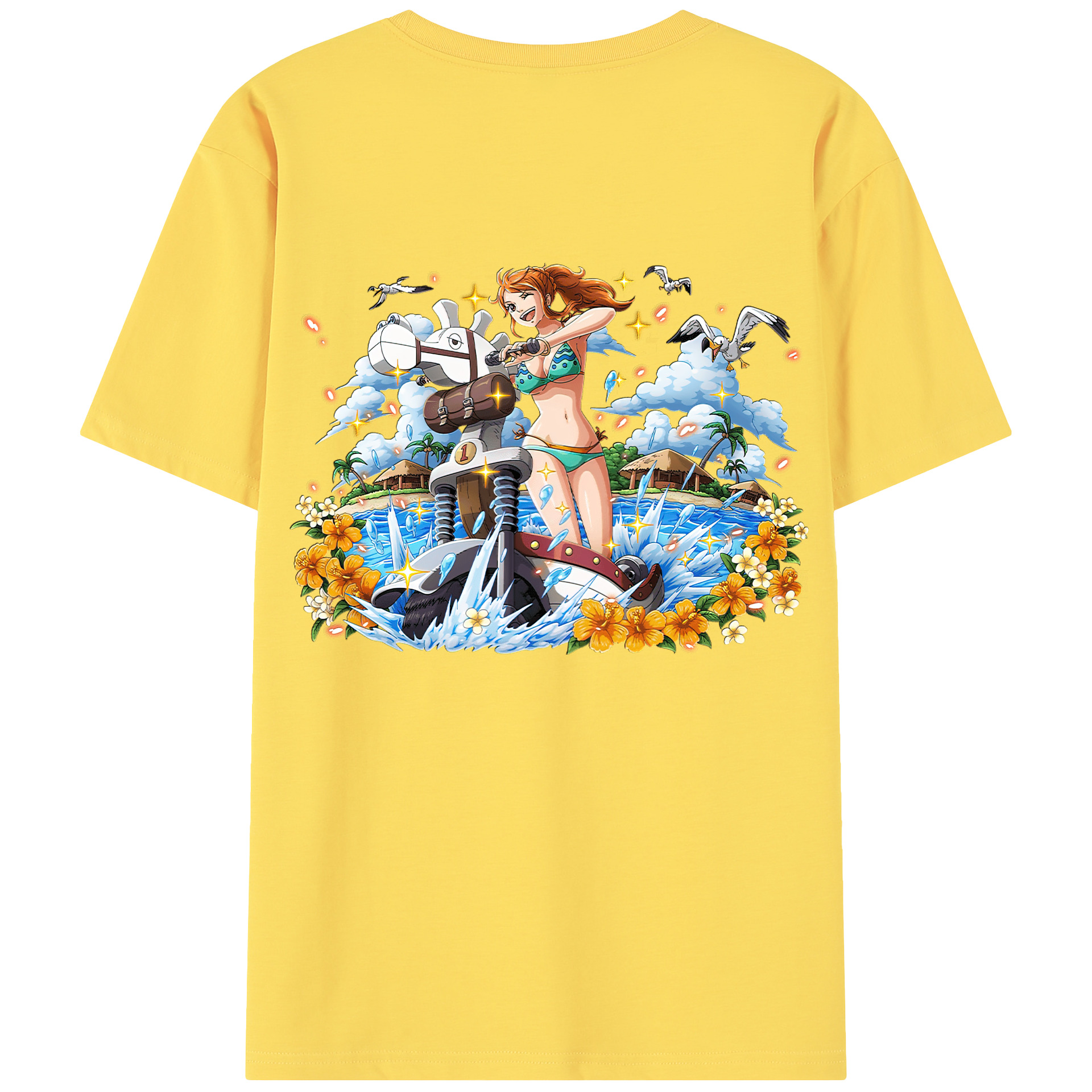 ワンピース ナミ ONE PIECE Nami 綿100％半袖Tシャツ（背面プリント）