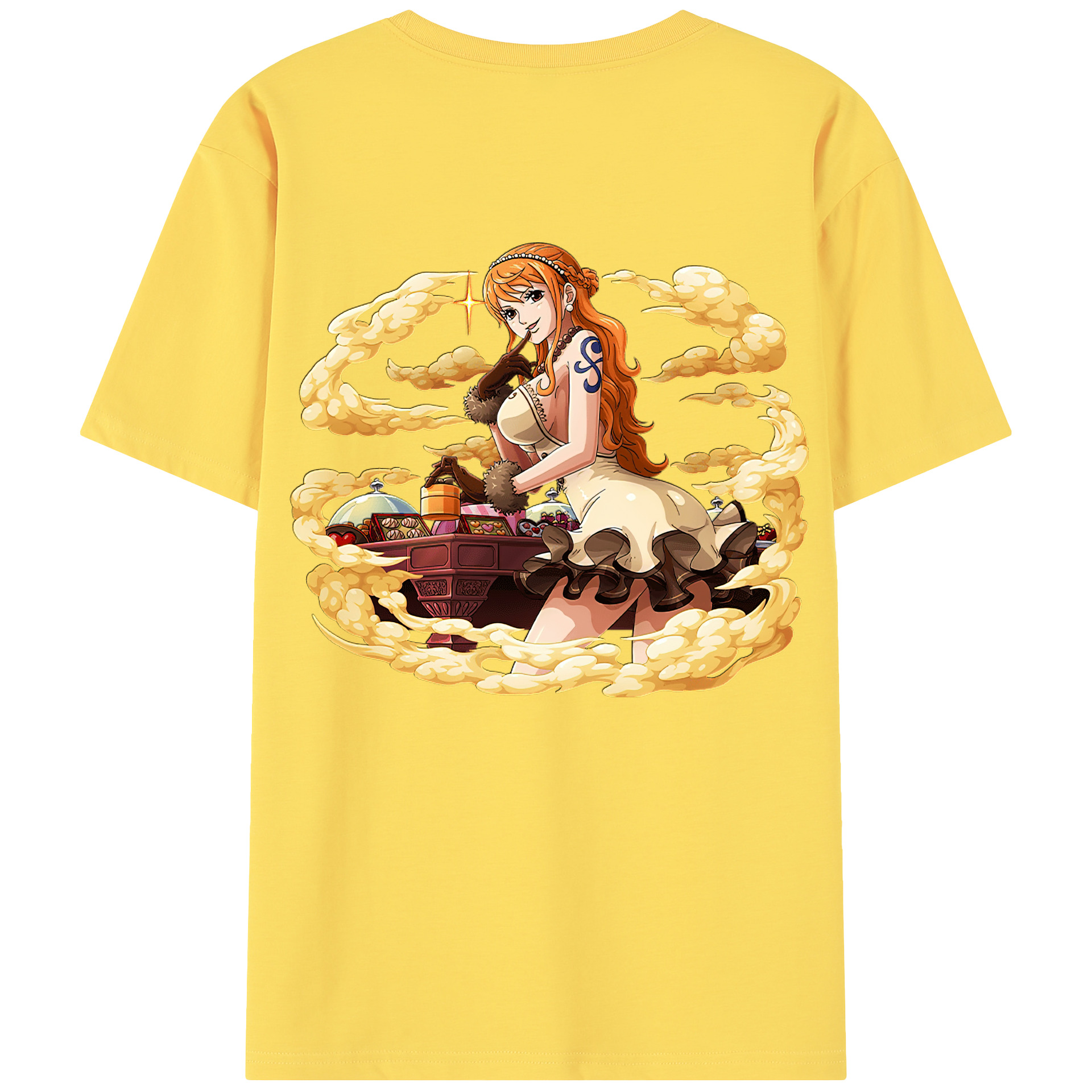 ワンピース ナミ ONE PIECE Nami 綿100％半袖Tシャツ（背面プリント）