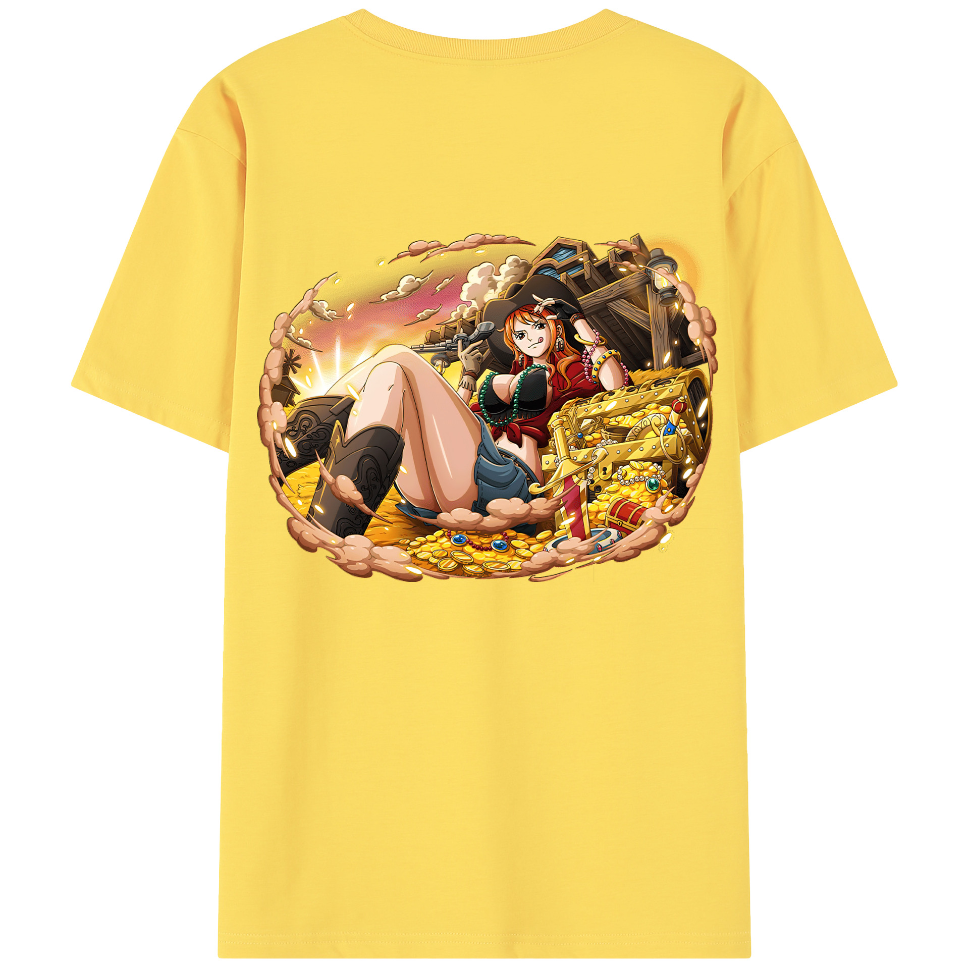 ワンピース ナミ ONE PIECE Nami 綿100％半袖Tシャツ（背面プリント）