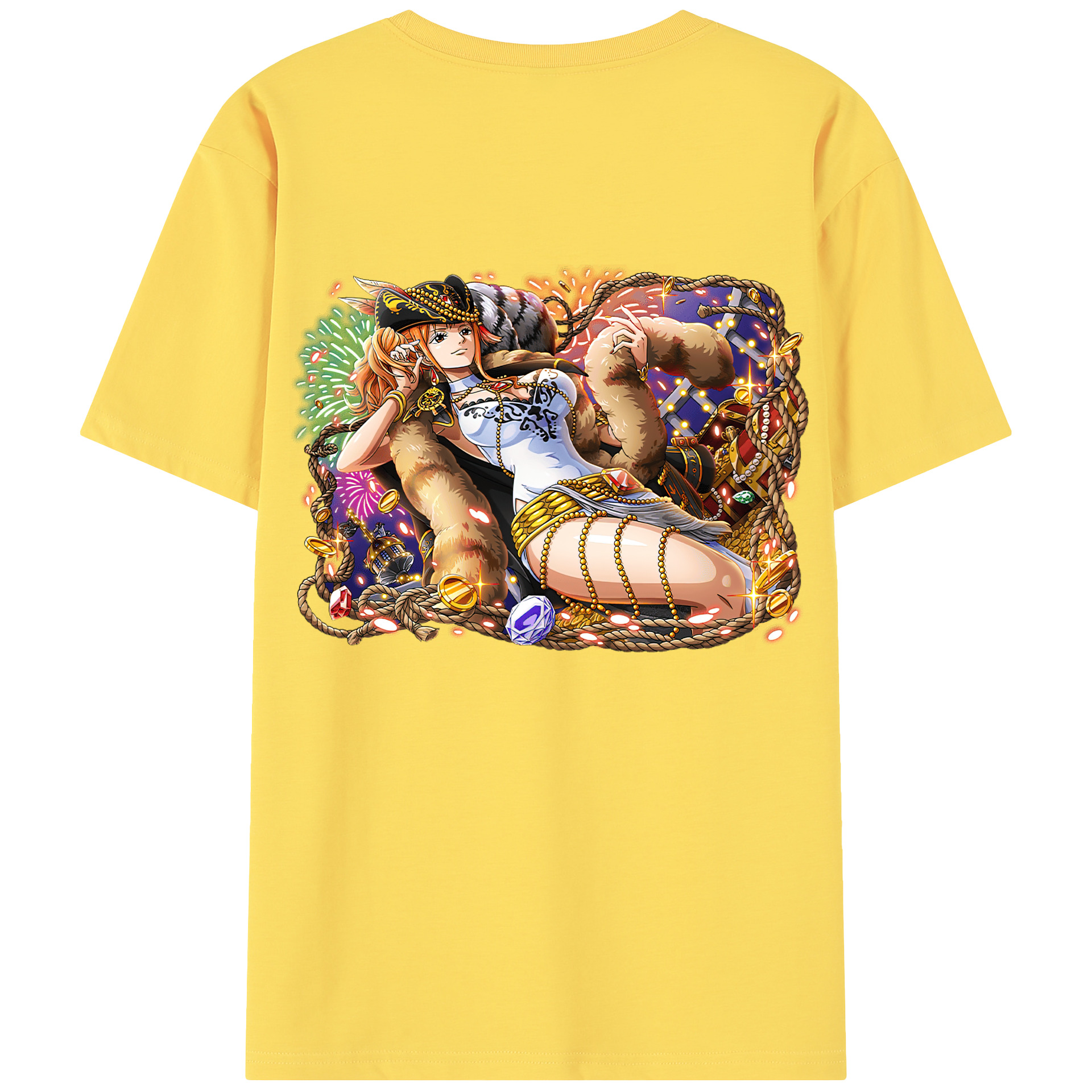 ワンピース ナミ ONE PIECE Nami 綿100％半袖Tシャツ（背面プリント）