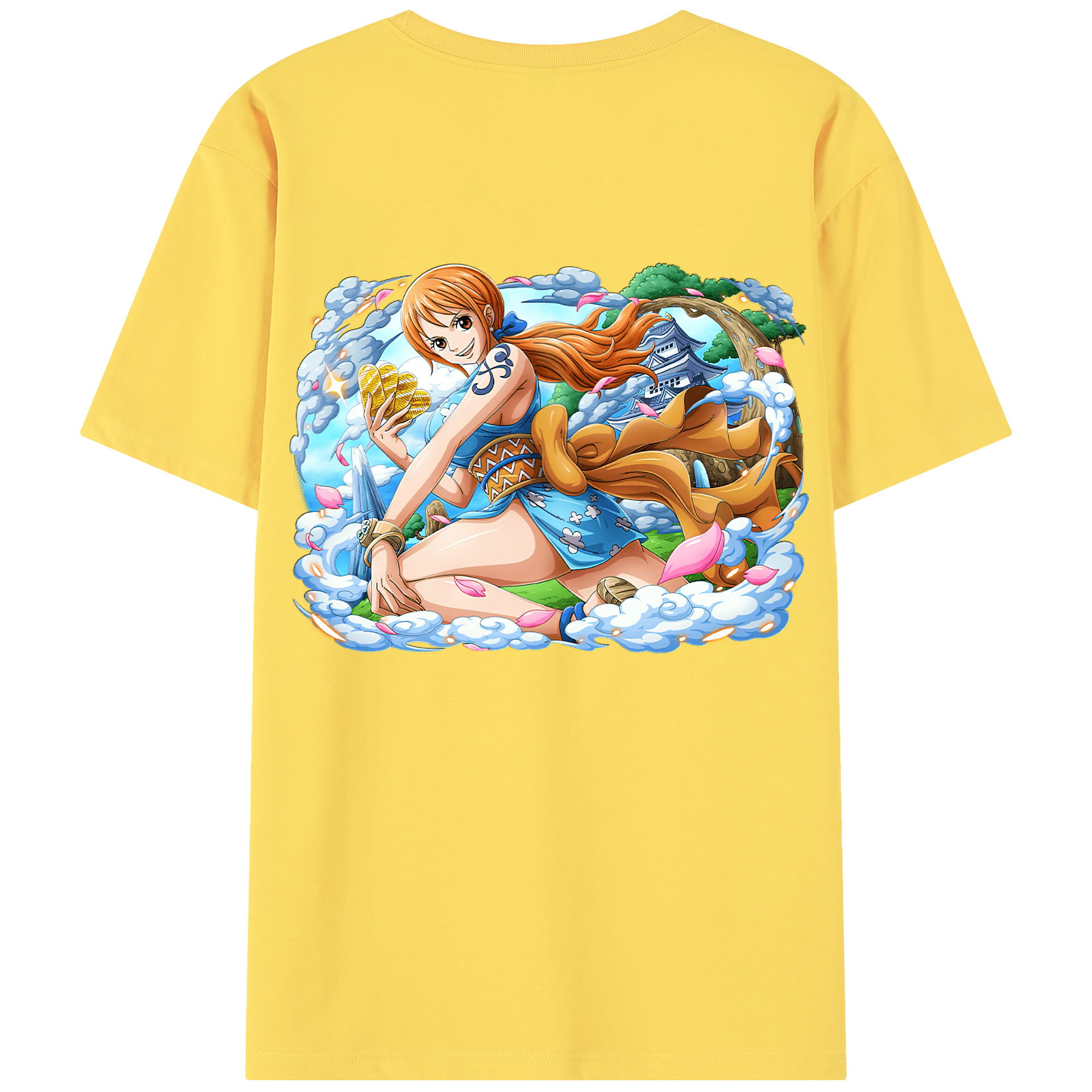 ワンピース ナミ ONE PIECE Nami 綿100％半袖Tシャツ（背面プリント）