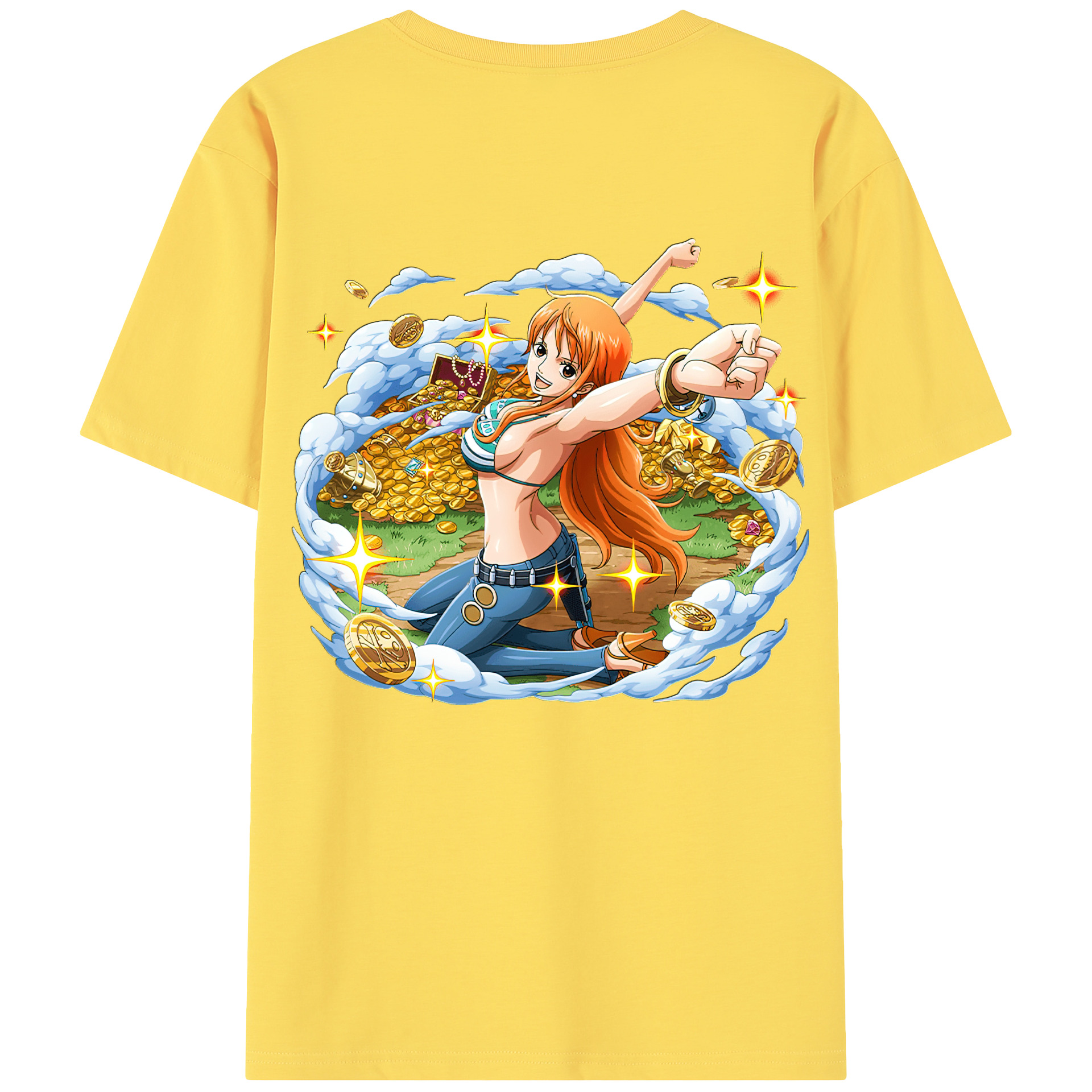 ワンピース ナミ ONE PIECE Nami 綿100％半袖Tシャツ（背面プリント）
