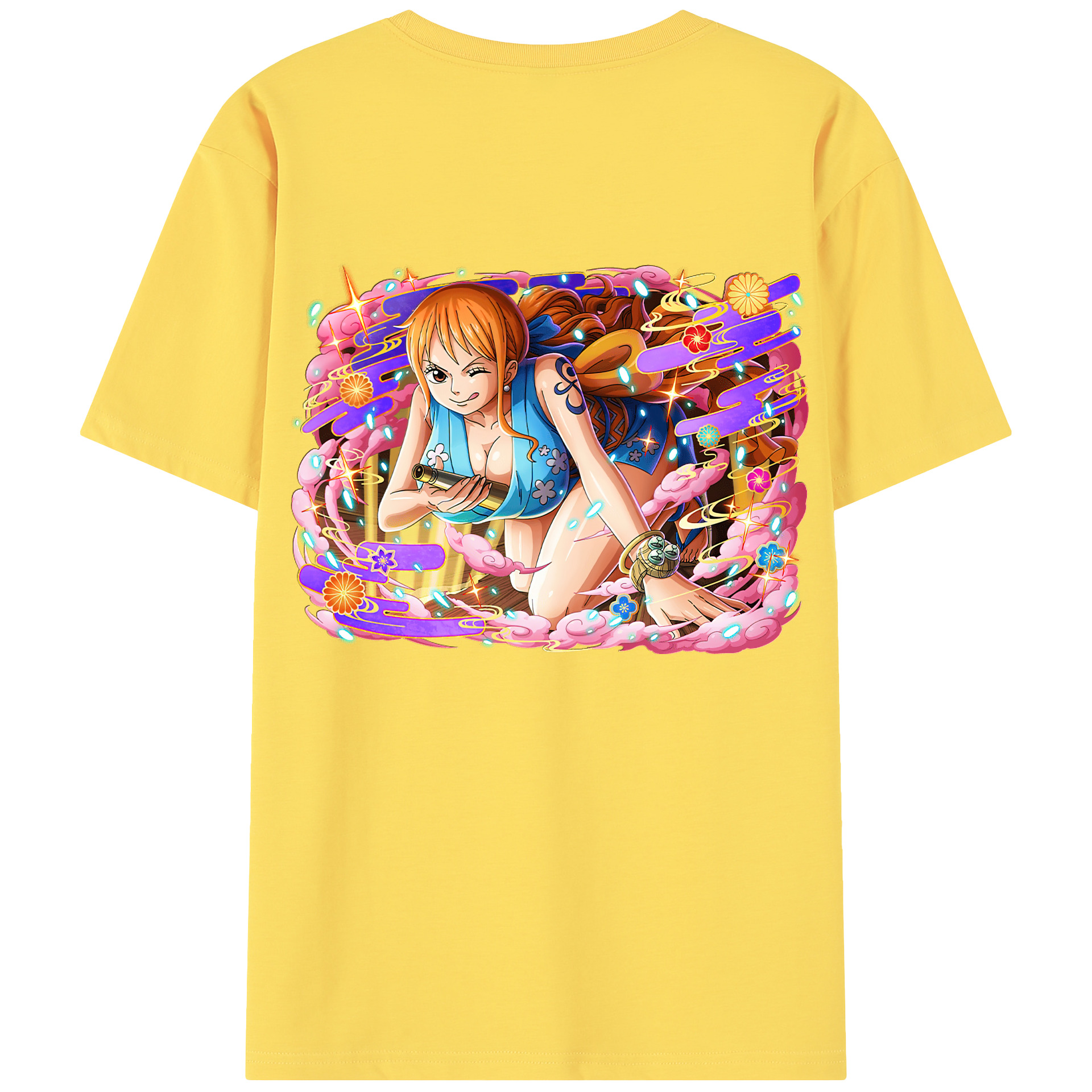 ワンピース ナミ ONE PIECE Nami 綿100％半袖Tシャツ（背面プリント）
