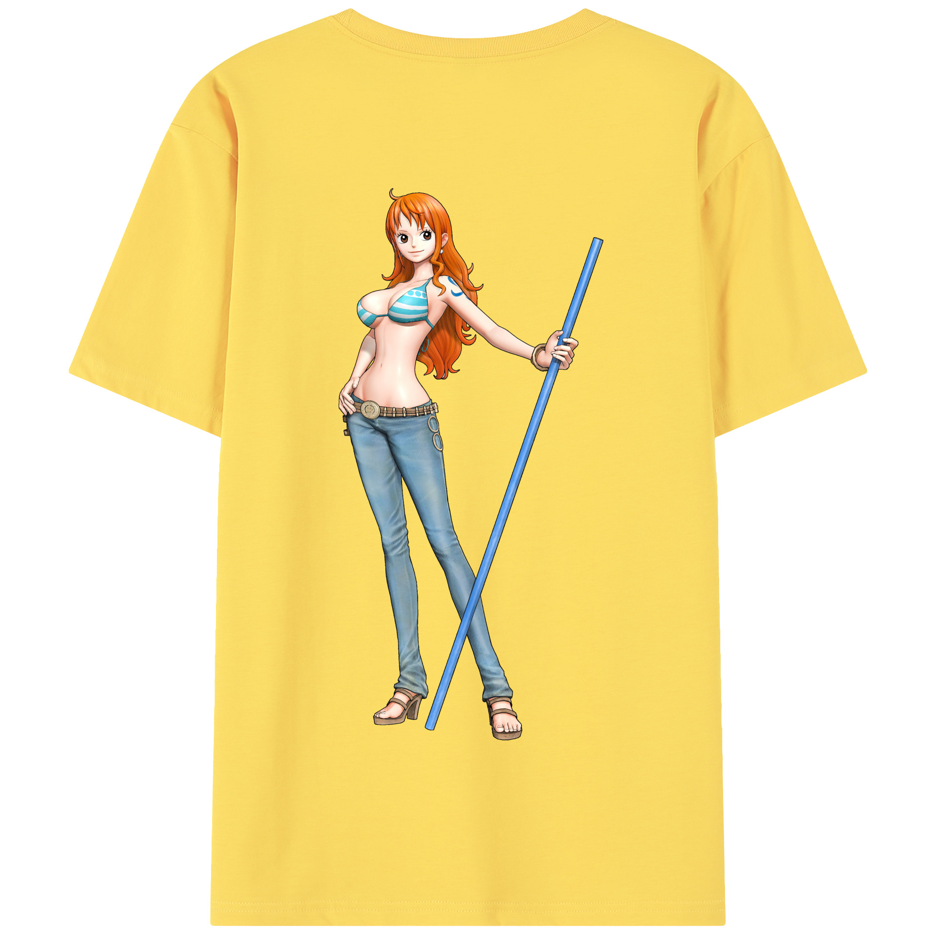 ワンピース ナミ ONE PIECE Nami 綿100％半袖Tシャツ（背面プリント）