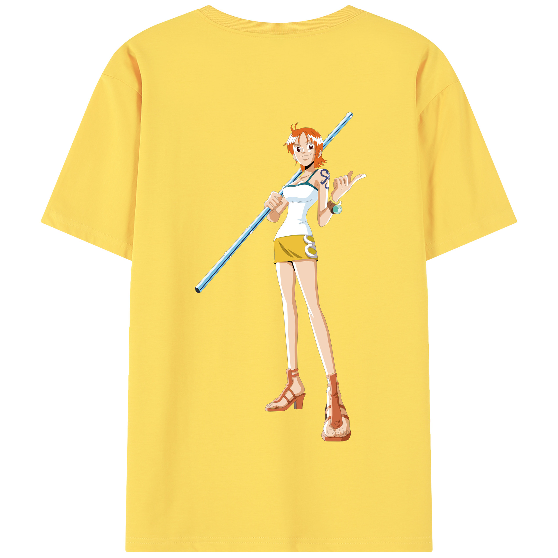 ワンピース ナミ ONE PIECE Nami 綿100％半袖Tシャツ（背面プリント）