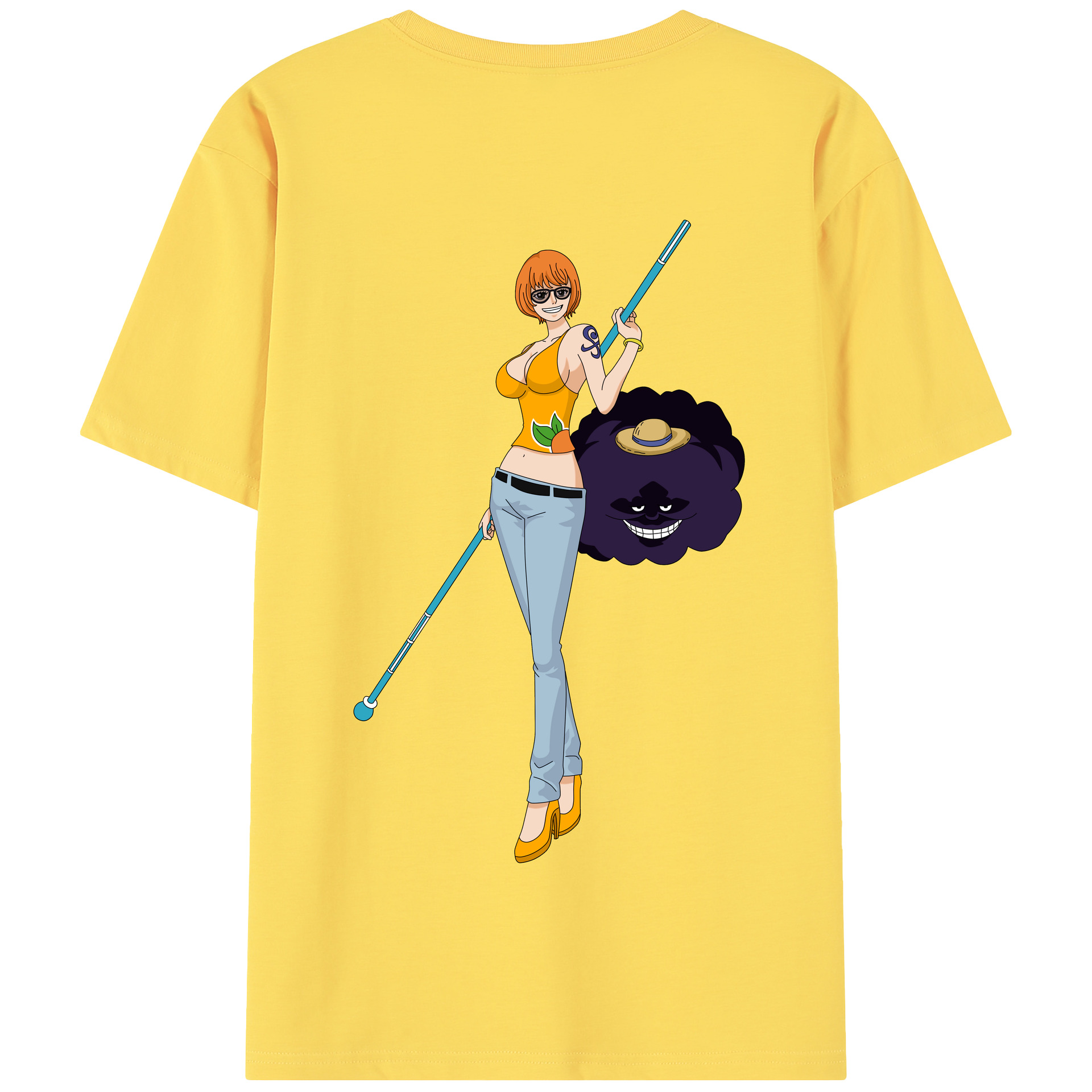 ワンピース ナミ ONE PIECE Nami 綿100％半袖Tシャツ（背面プリント）
