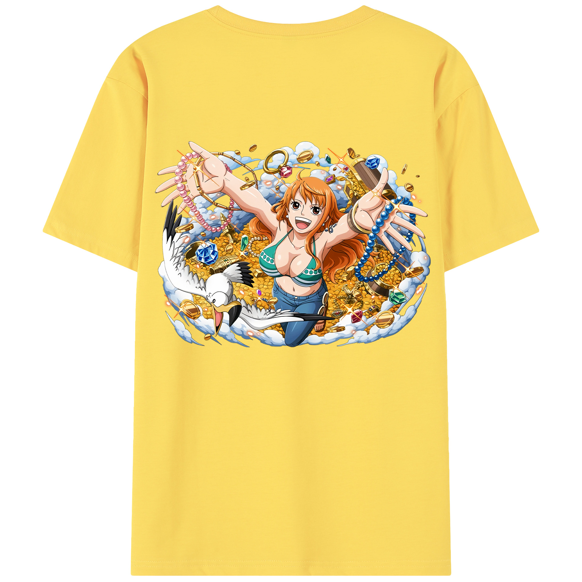 ワンピース ナミ ONE PIECE Nami 綿100％半袖Tシャツ（背面プリント）