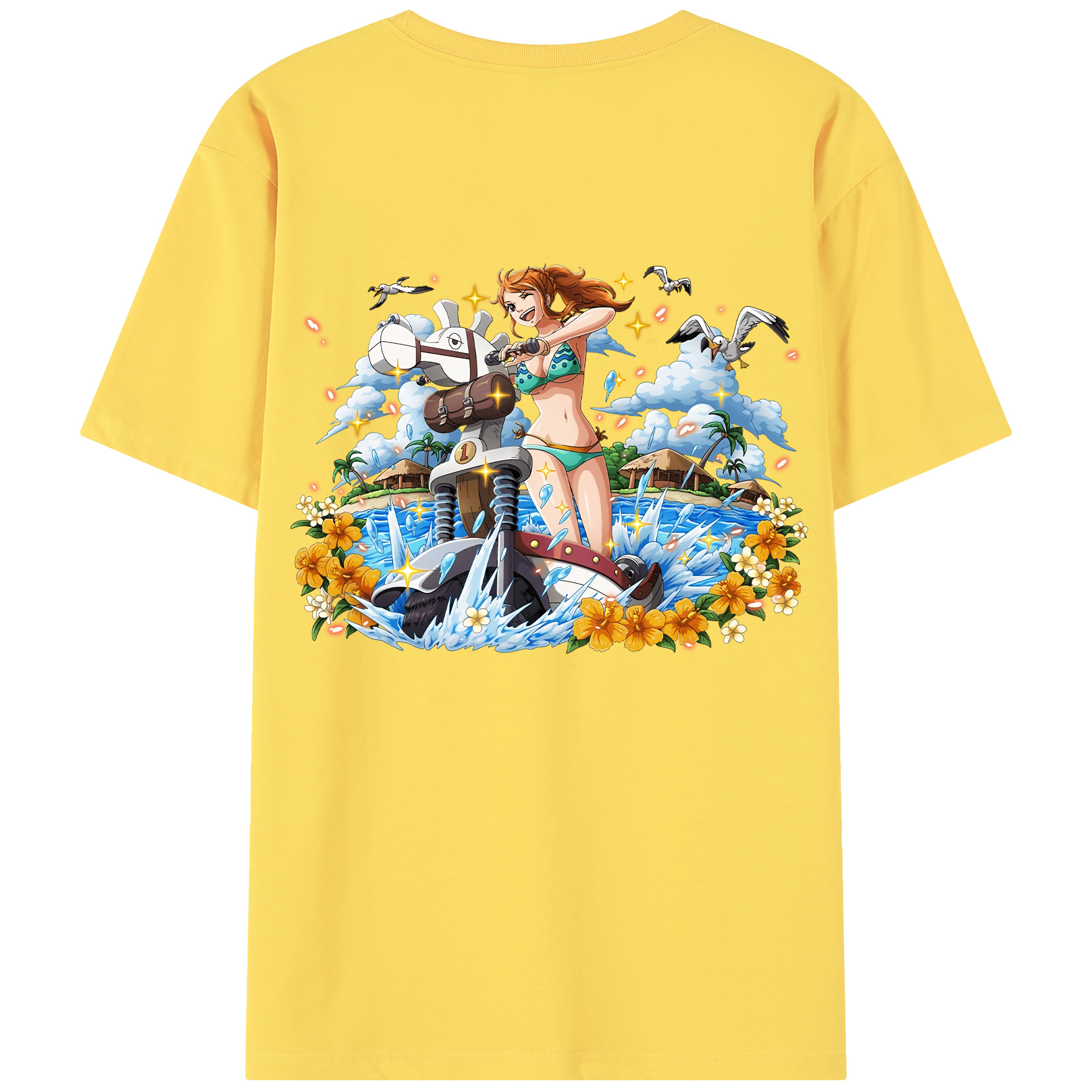 ワンピース ナミ ONE PIECE Nami 綿100％半袖Tシャツ（背面プリント）