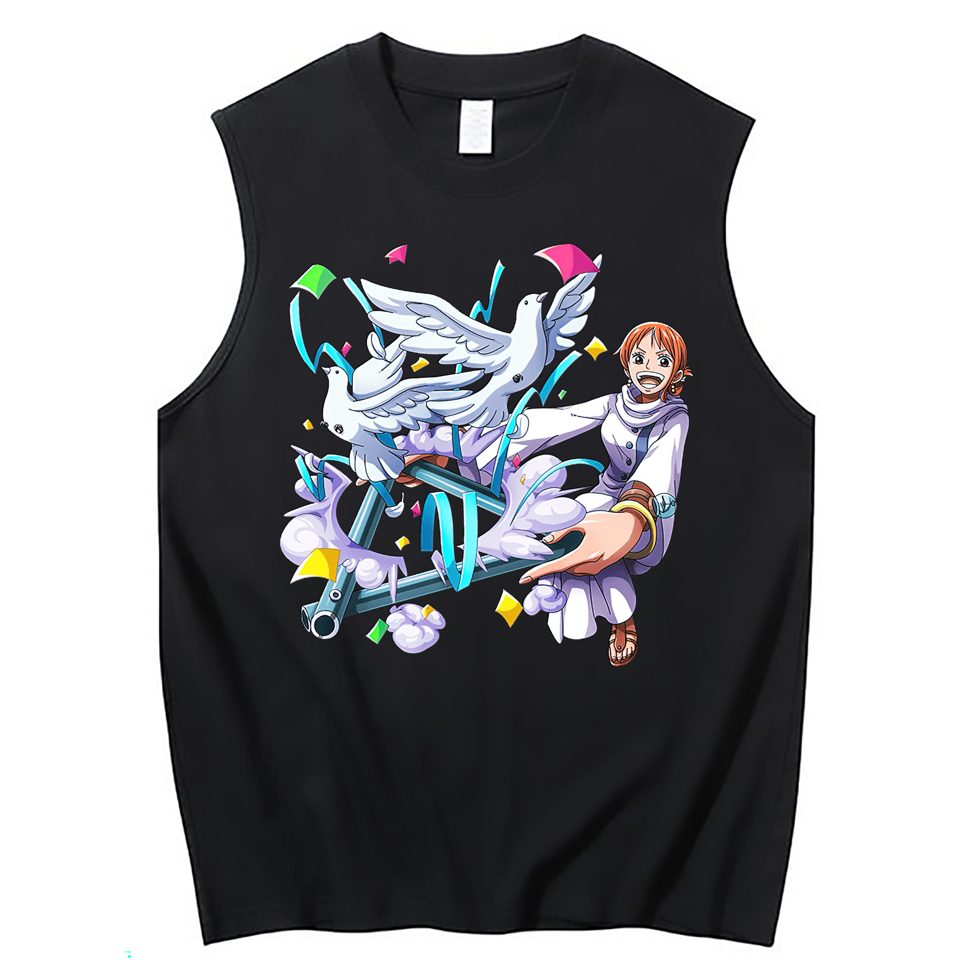 ワンピース ナミ ONE PIECE Nami コットン100％タンクトップ（フロントプリント）