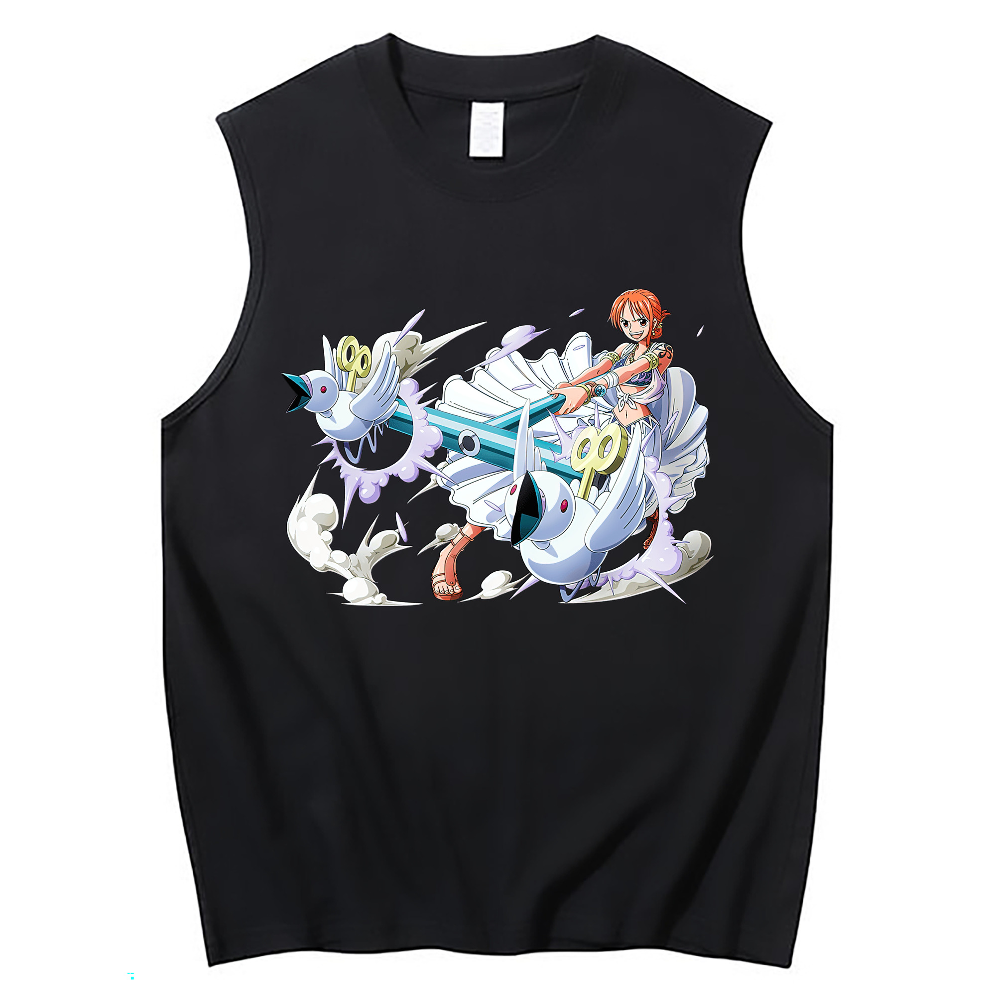 ワンピース ナミ ONE PIECE Nami コットン100％タンクトップ（フロントプリント）