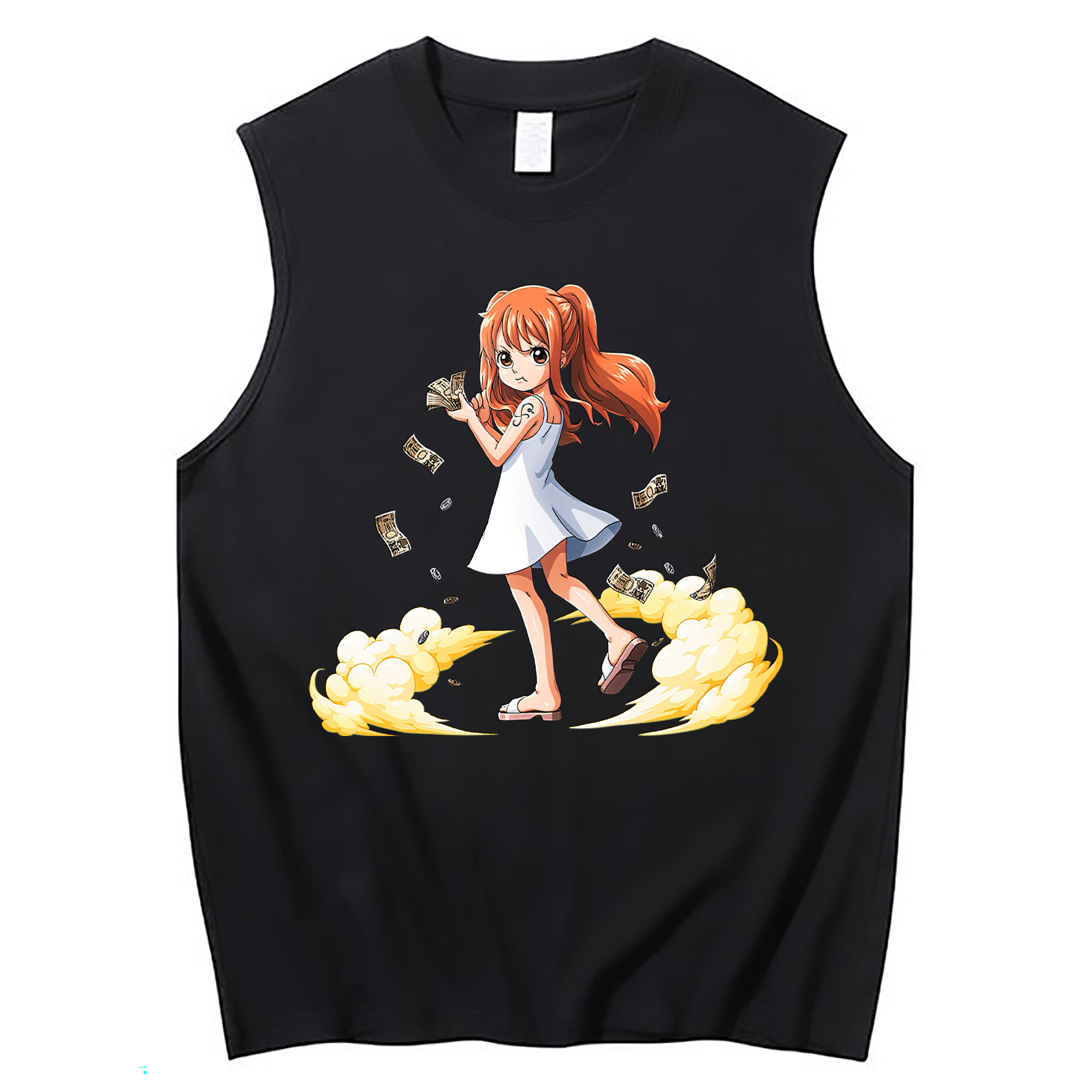 ワンピース ナミ ONE PIECE Nami コットン100％タンクトップ（フロントプリント）