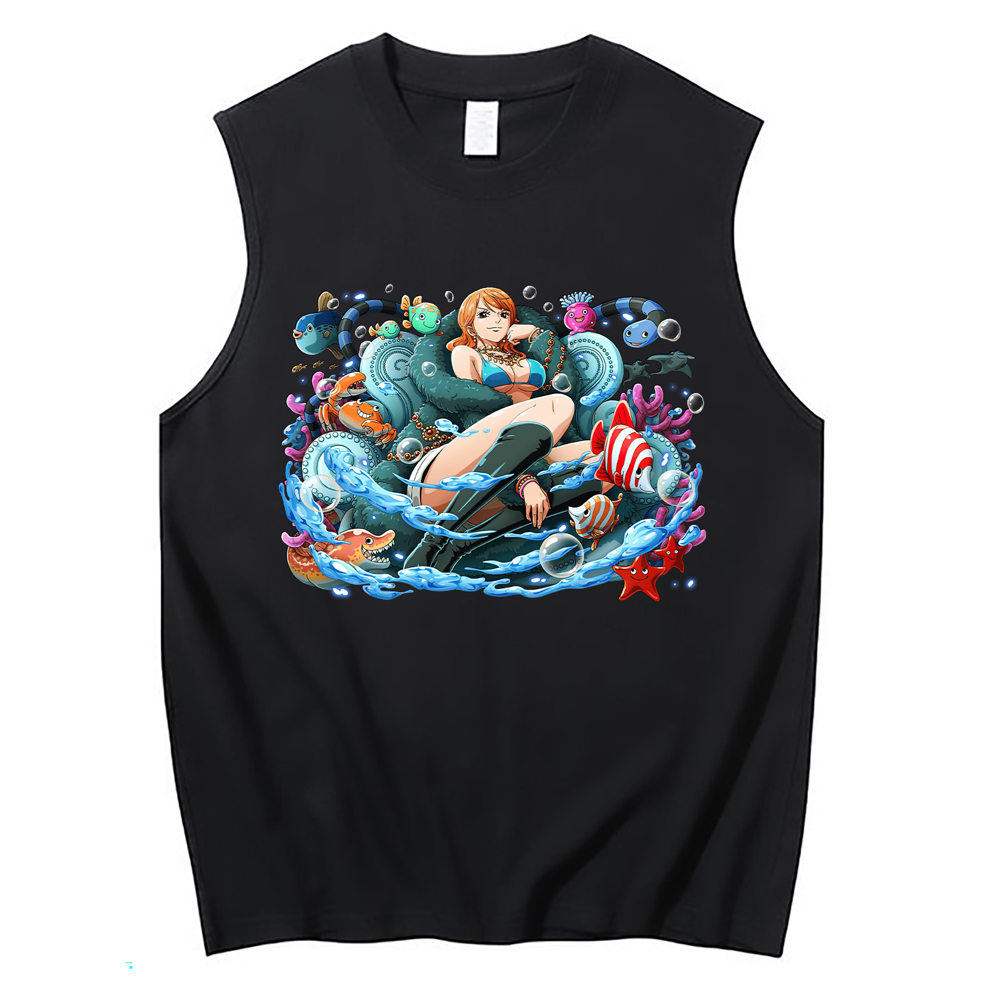 ワンピース ナミ ONE PIECE Nami コットン100％タンクトップ（フロントプリント）