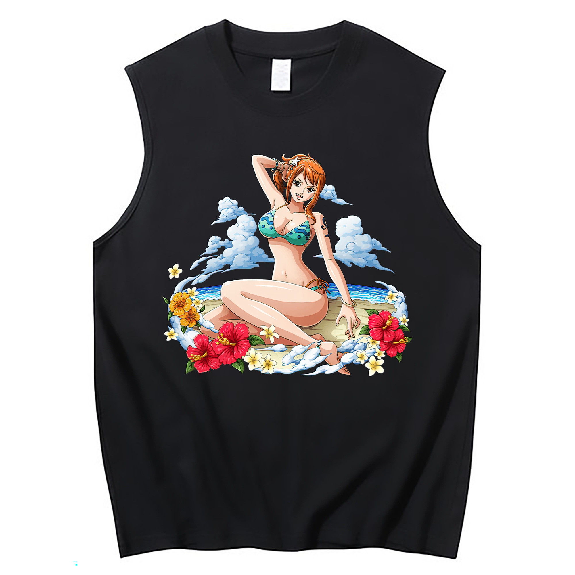 ワンピース ナミ ONE PIECE Nami コットン100％タンクトップ（フロントプリント）