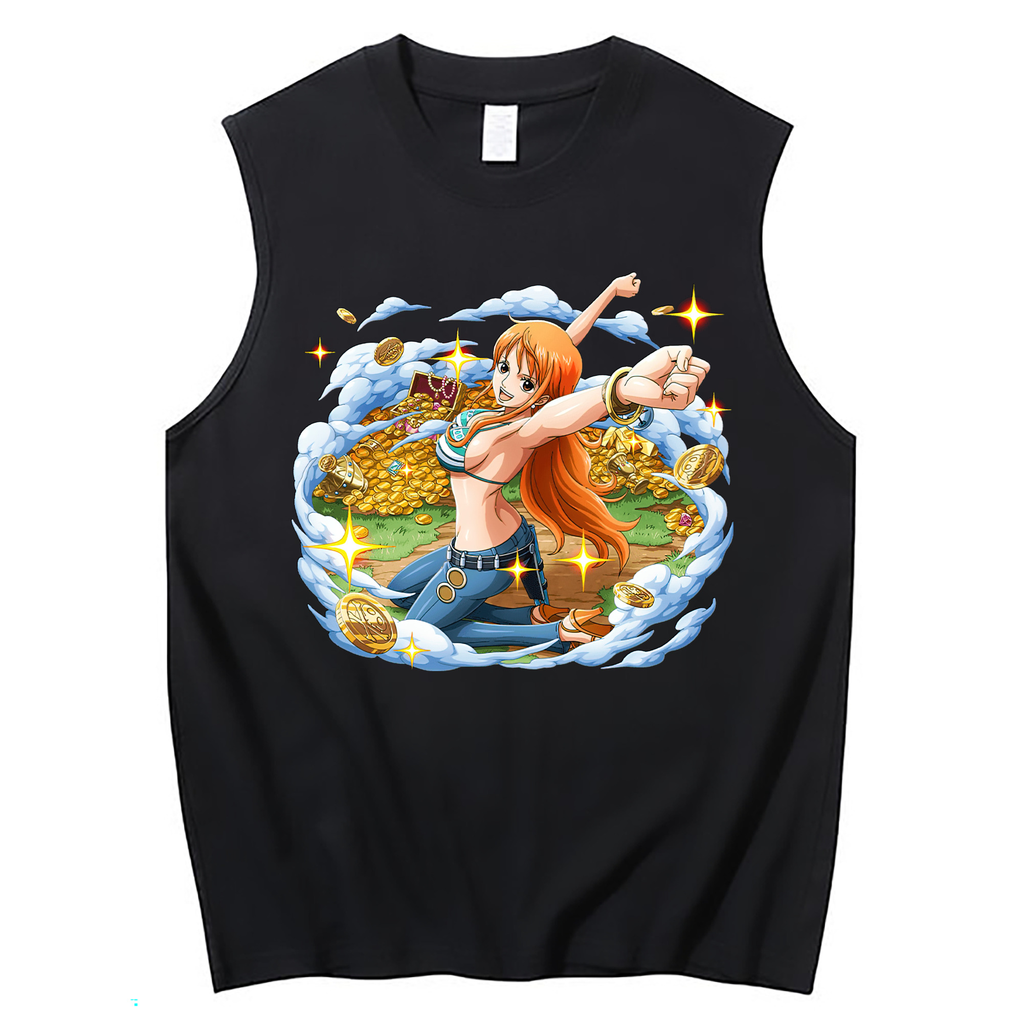 ワンピース ナミ ONE PIECE Nami コットン100％タンクトップ（フロントプリント）