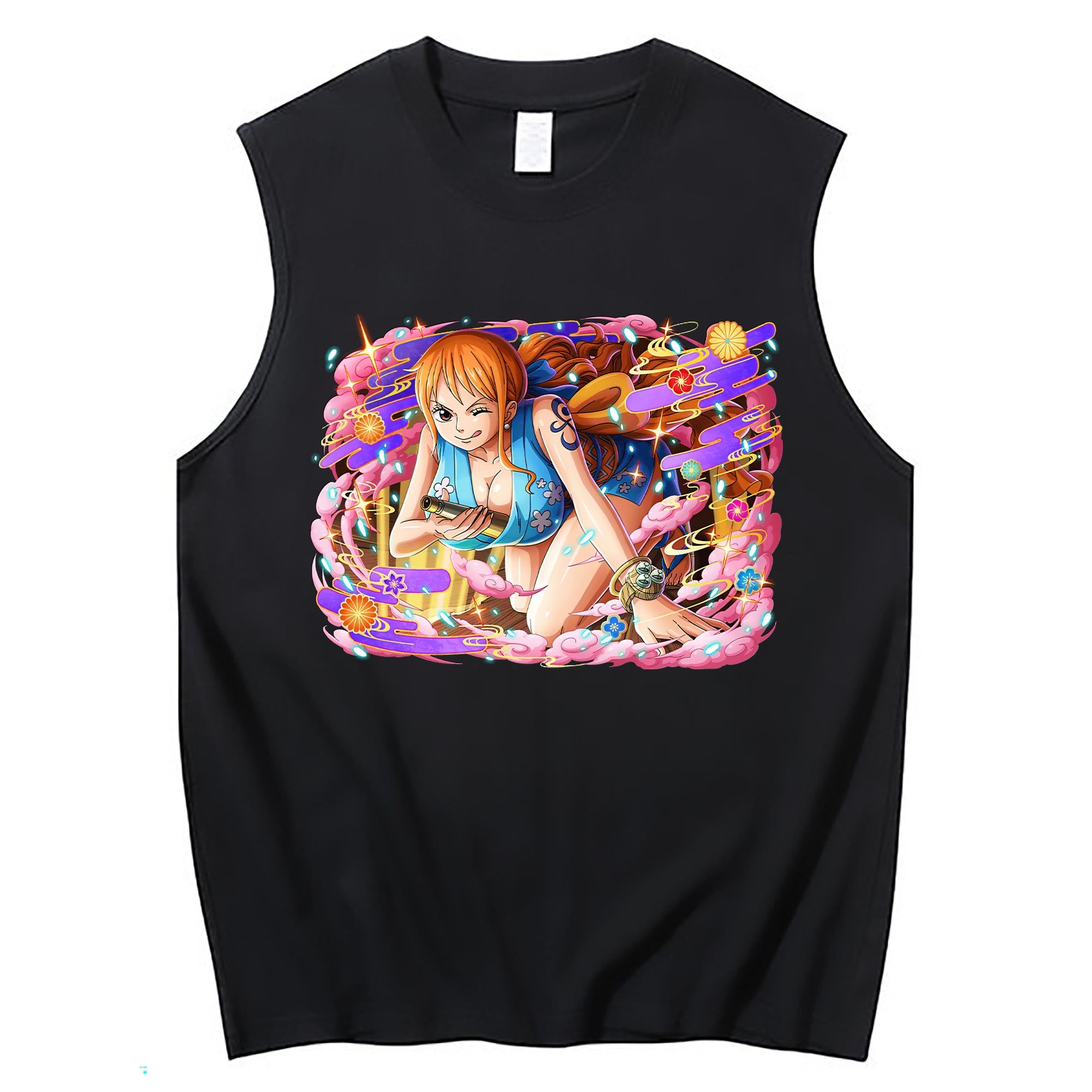 ワンピース ナミ ONE PIECE Nami コットン100％タンクトップ（フロントプリント）