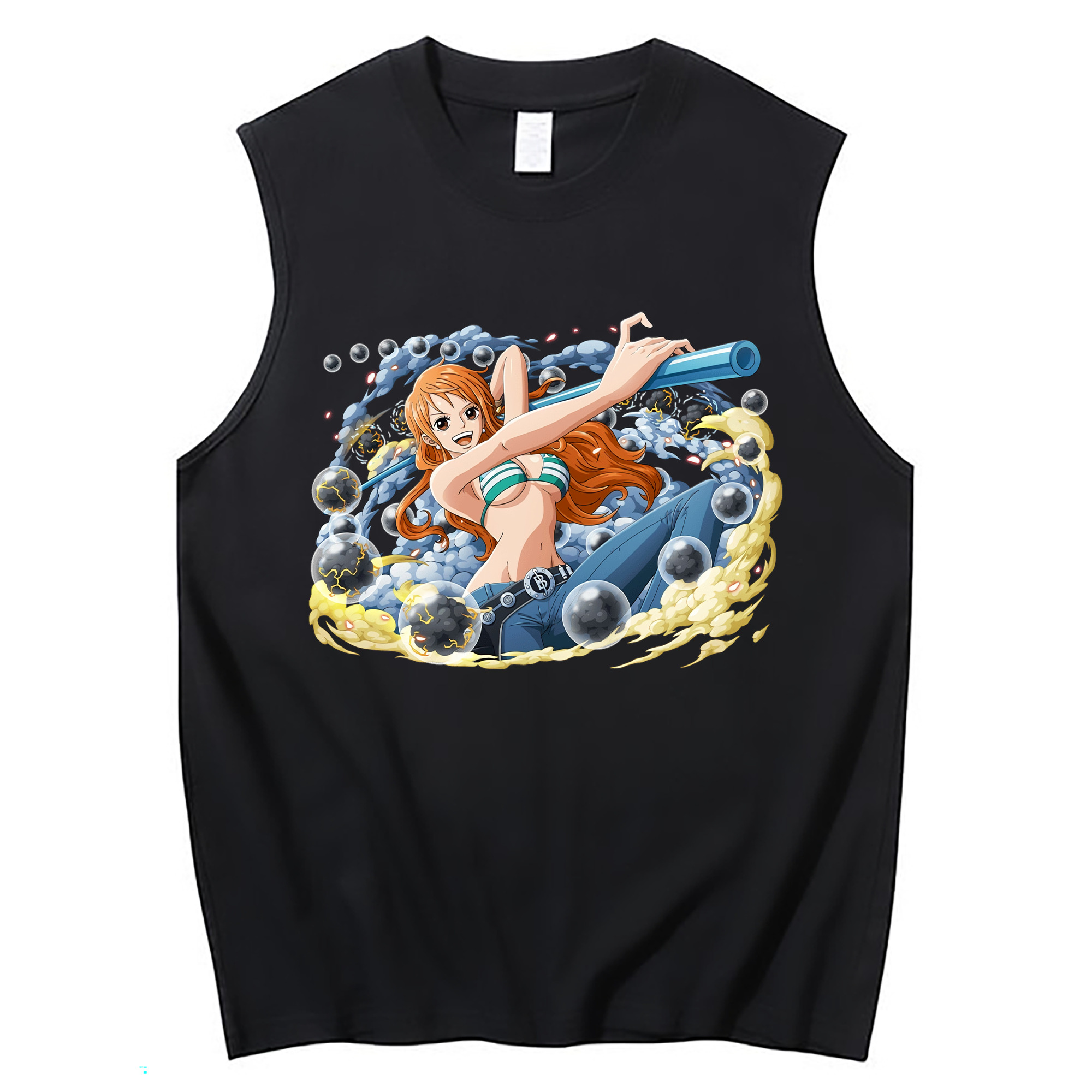 ワンピース ナミ ONE PIECE Nami コットン100％タンクトップ（フロントプリント）