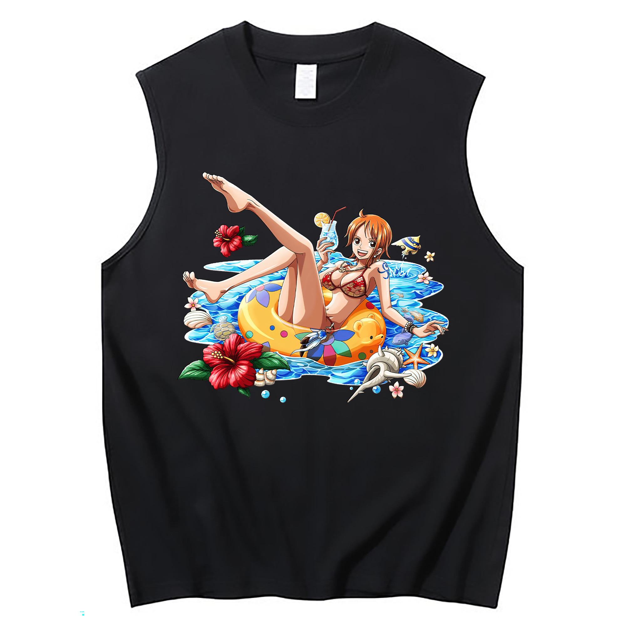 ワンピース ナミ ONE PIECE Nami コットン100％タンクトップ（フロントプリント）