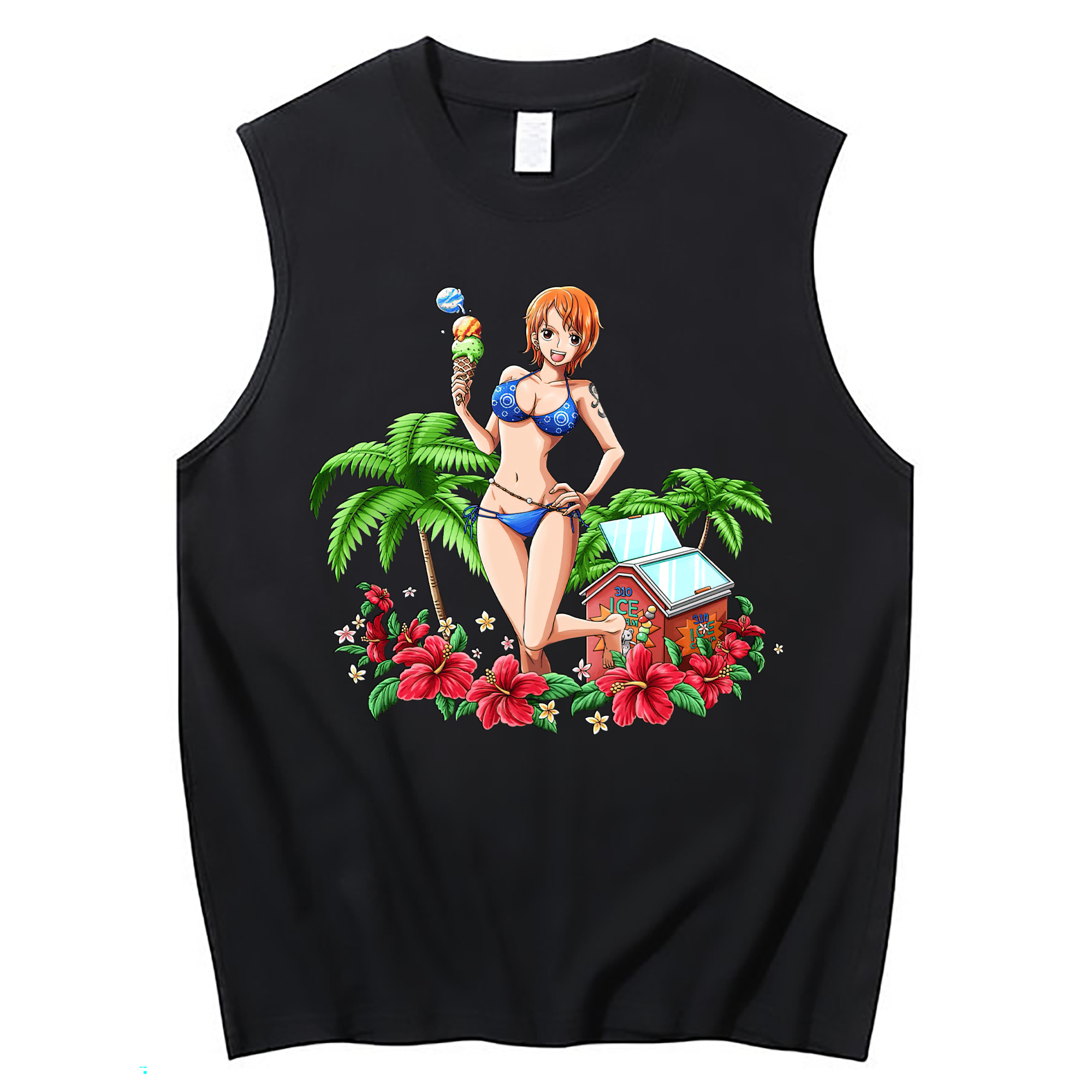 ワンピース ナミ ONE PIECE Nami コットン100％タンクトップ（フロントプリント）