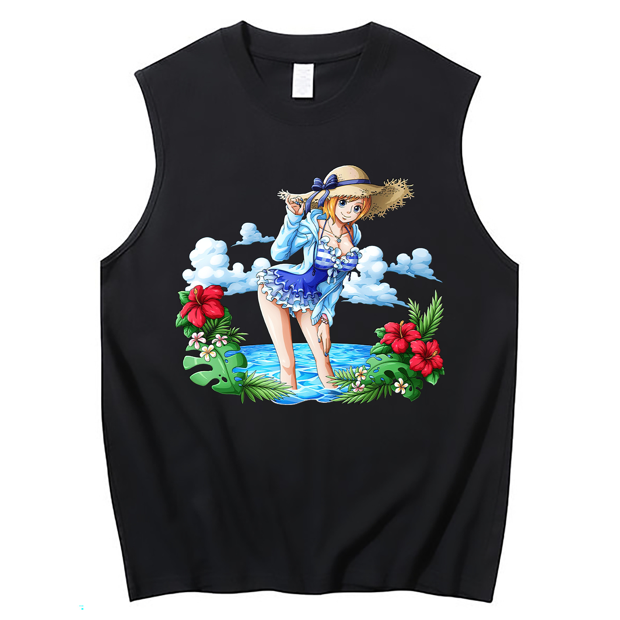 ワンピース ナミ ONE PIECE Nami コットン100％タンクトップ（フロントプリント）