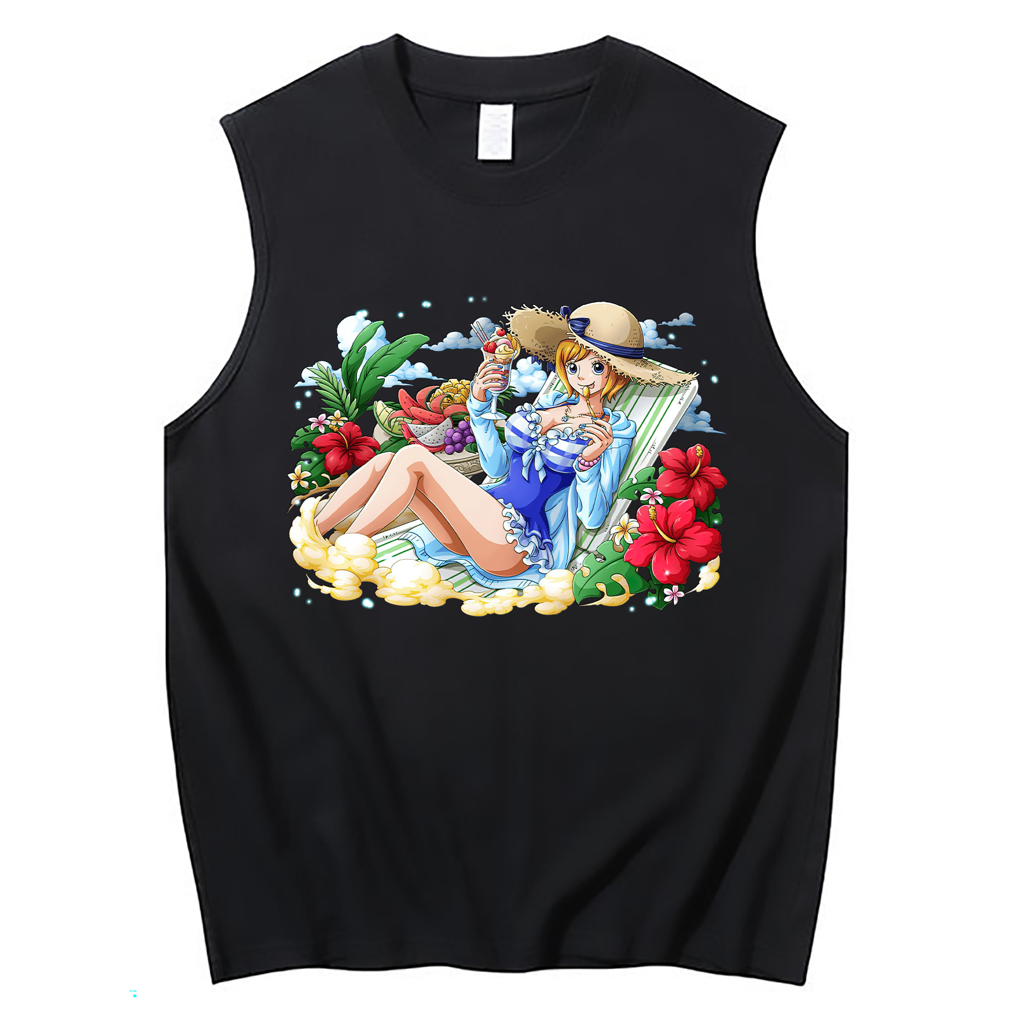 ワンピース ナミ ONE PIECE Nami コットン100％タンクトップ（フロントプリント）