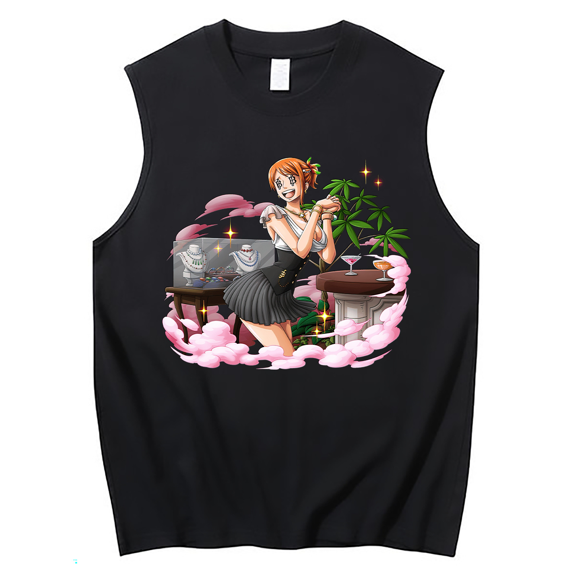 ワンピース ナミ ONE PIECE Nami コットン100％タンクトップ（フロントプリント）