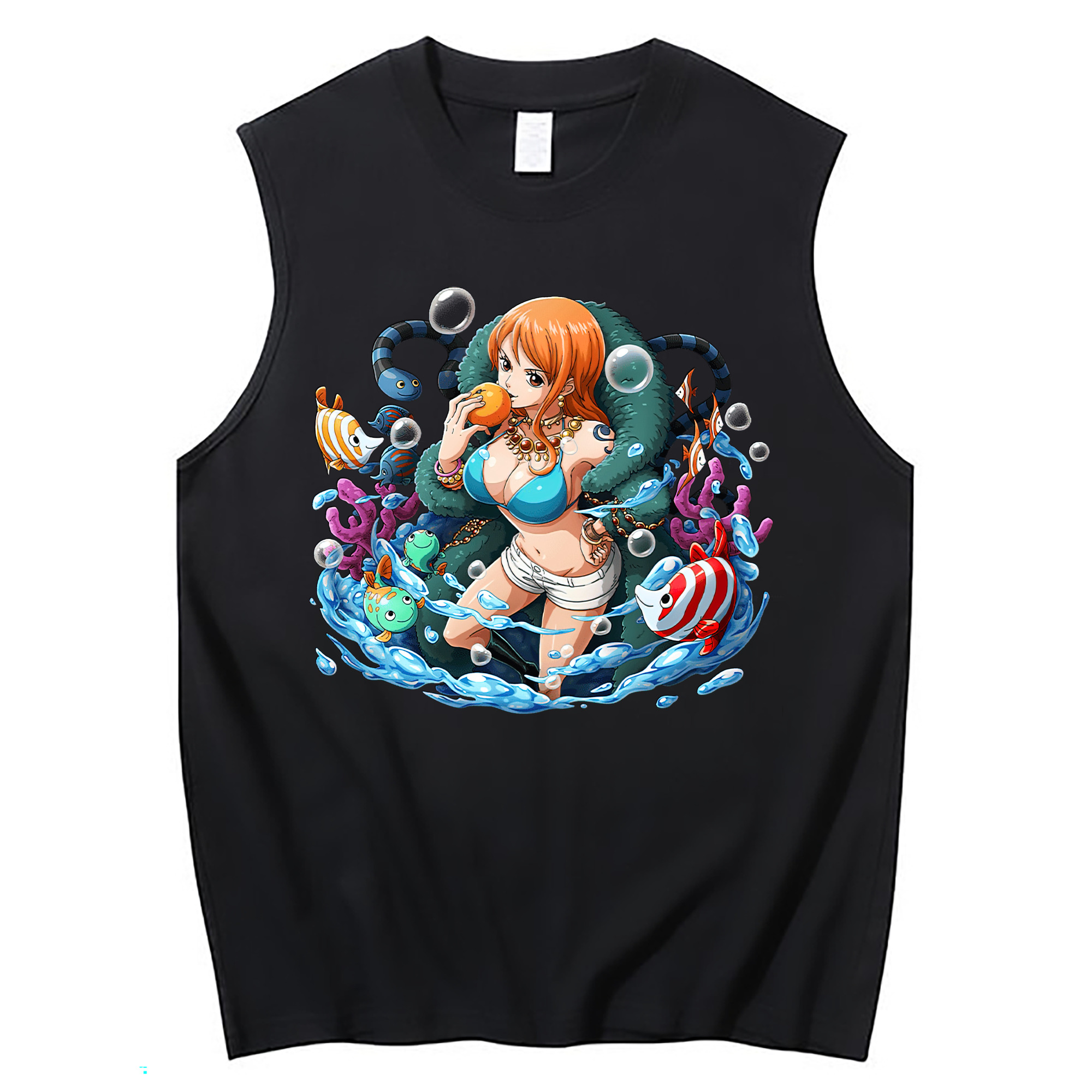 ワンピース ナミ ONE PIECE Nami コットン100％タンクトップ（フロントプリント）