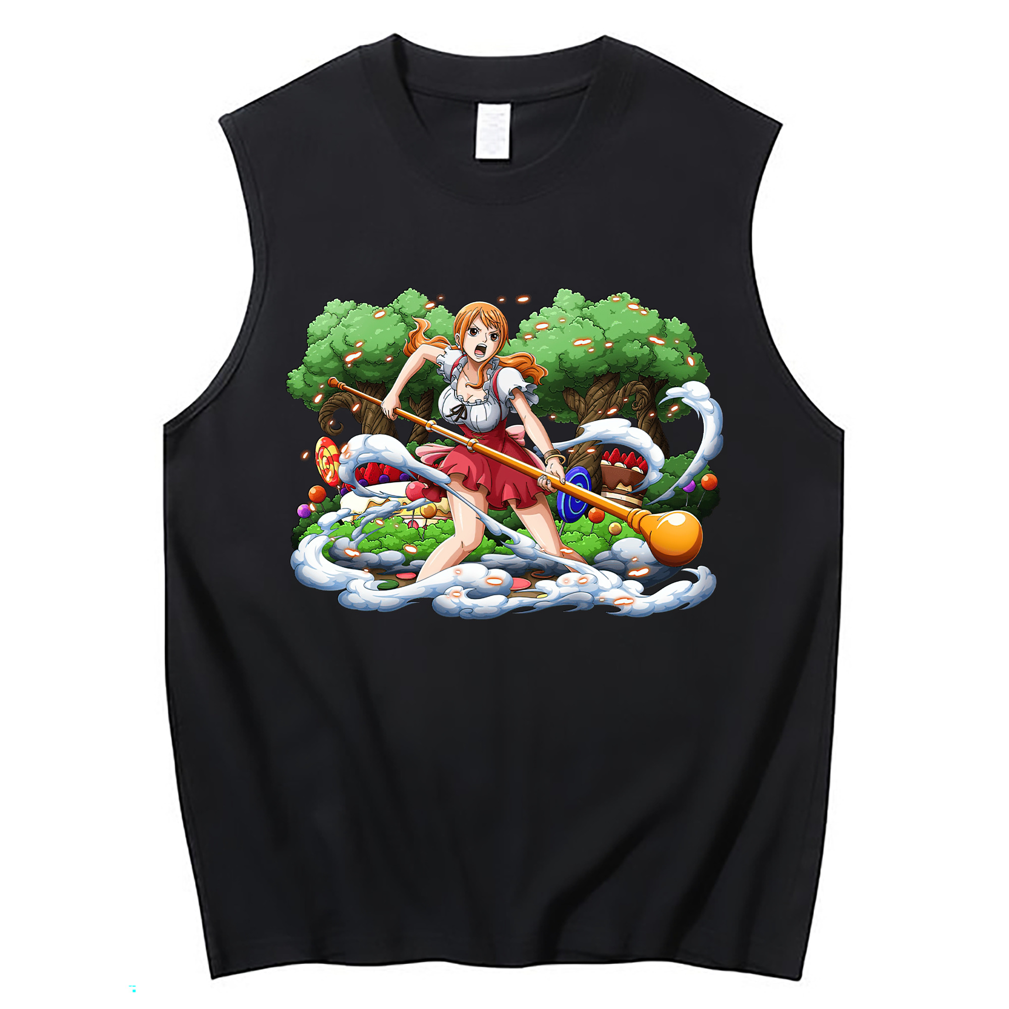 ワンピース ナミ ONE PIECE Nami コットン100％タンクトップ（フロントプリント）