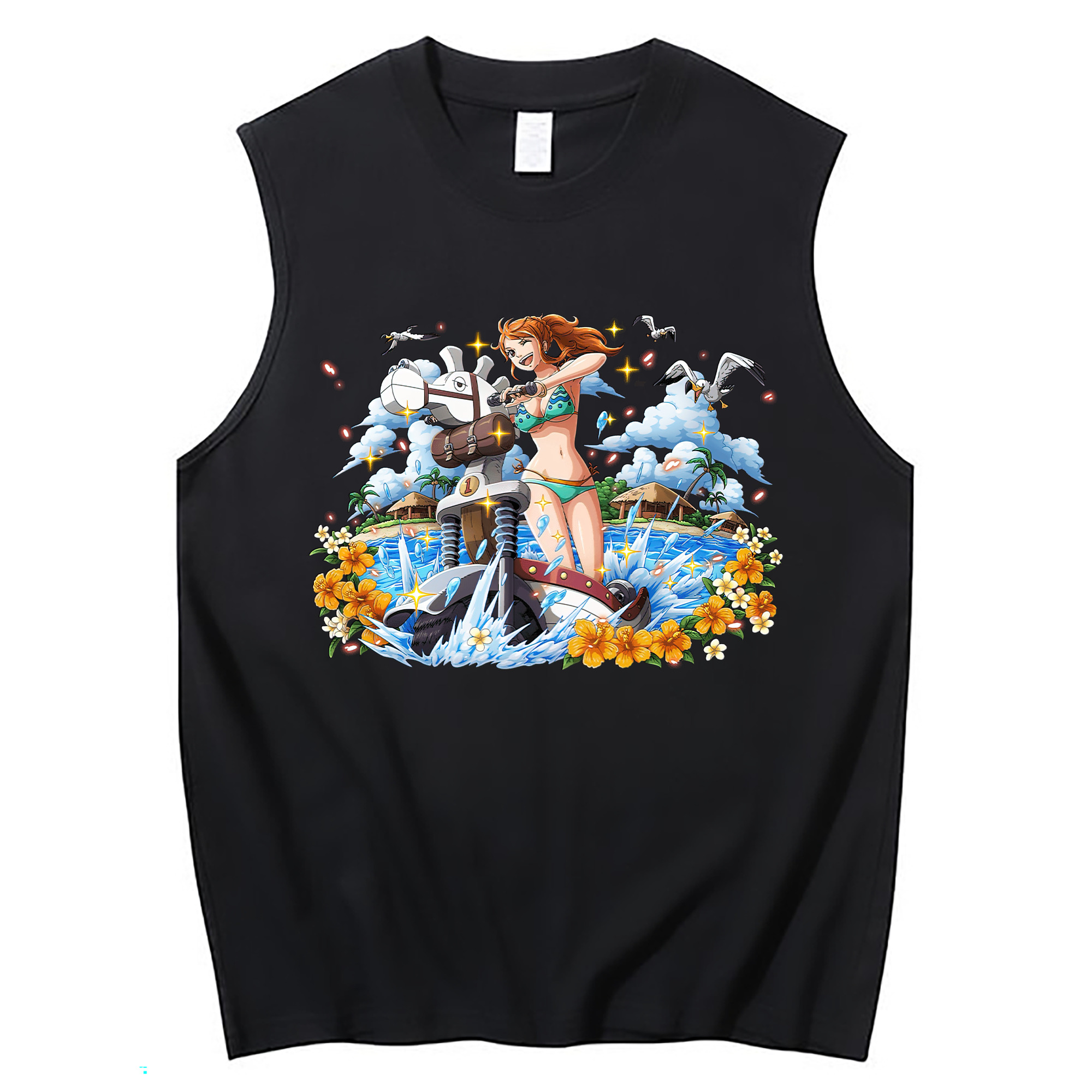 ワンピース ナミ ONE PIECE Nami コットン100％タンクトップ（フロントプリント）