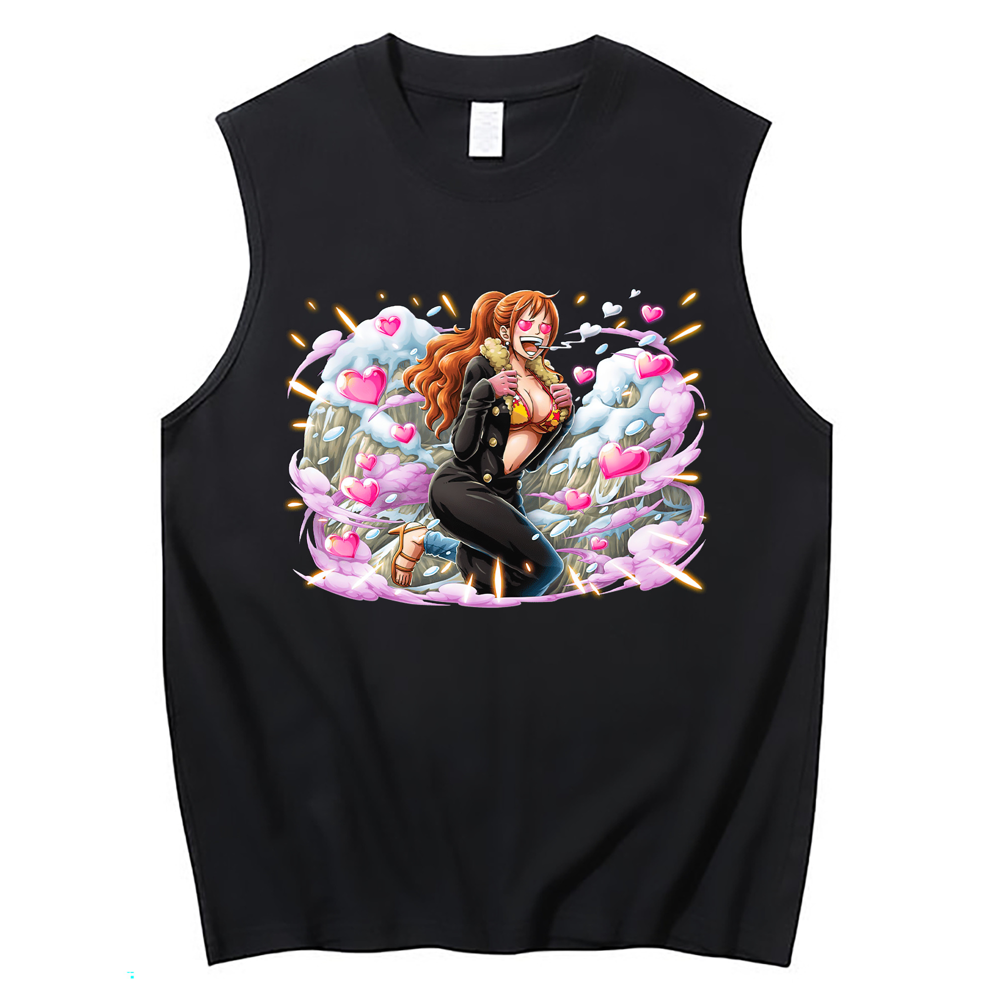 ワンピース ナミ ONE PIECE Nami コットン100％タンクトップ（フロントプリント）