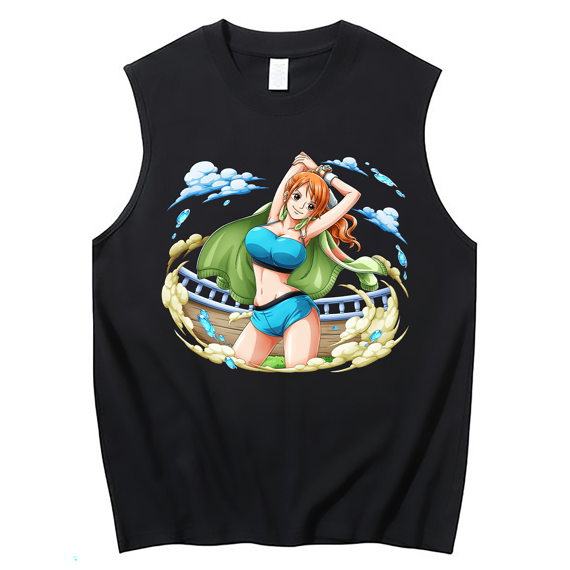 ワンピース ナミ ONE PIECE Nami コットン100％タンクトップ（フロントプリント）