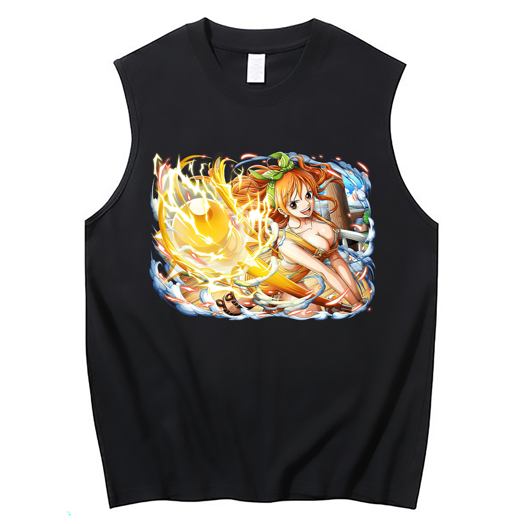 ワンピース ナミ ONE PIECE Nami コットン100％タンクトップ（フロントプリント）