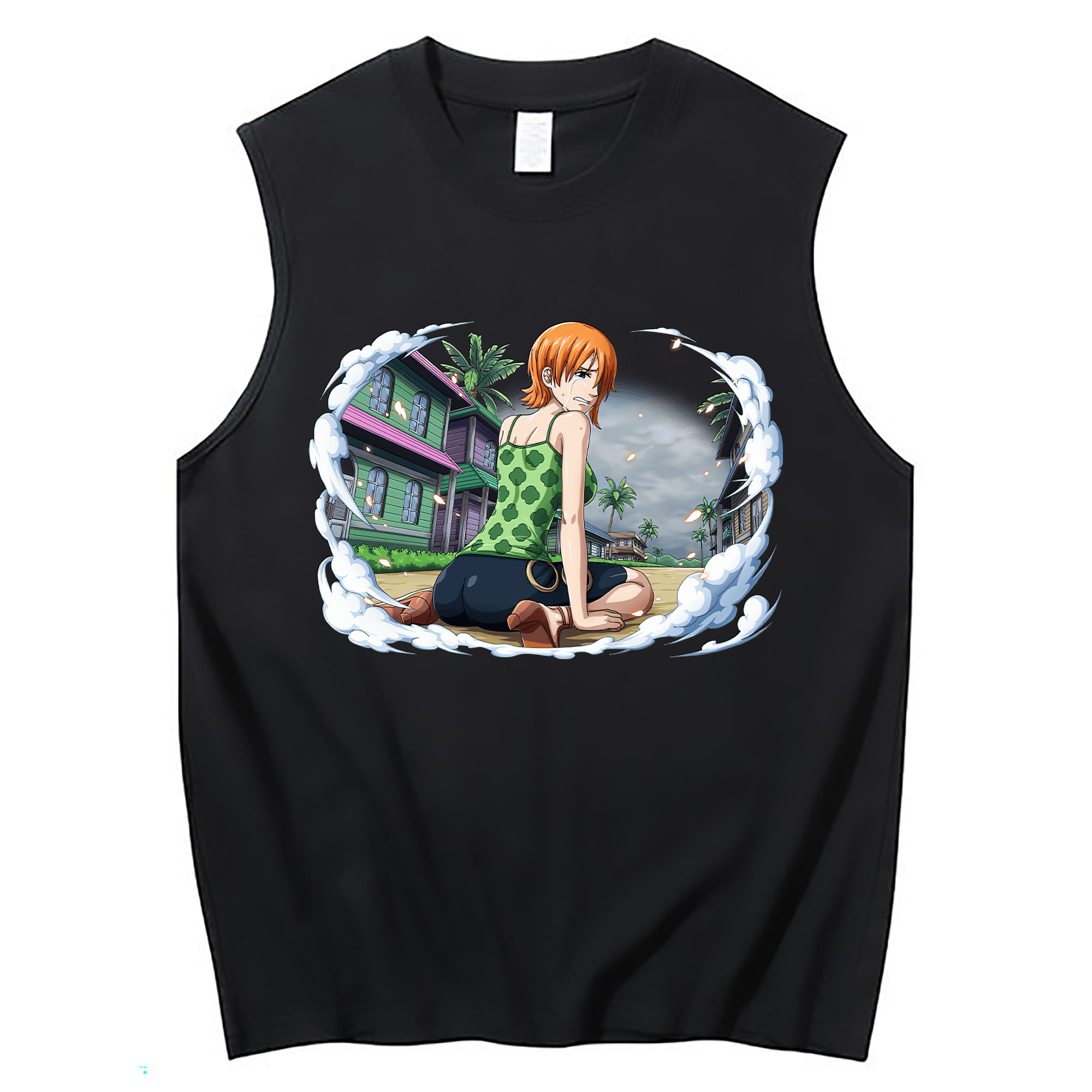 ワンピース ナミ ONE PIECE Nami コットン100％タンクトップ（フロントプリント）