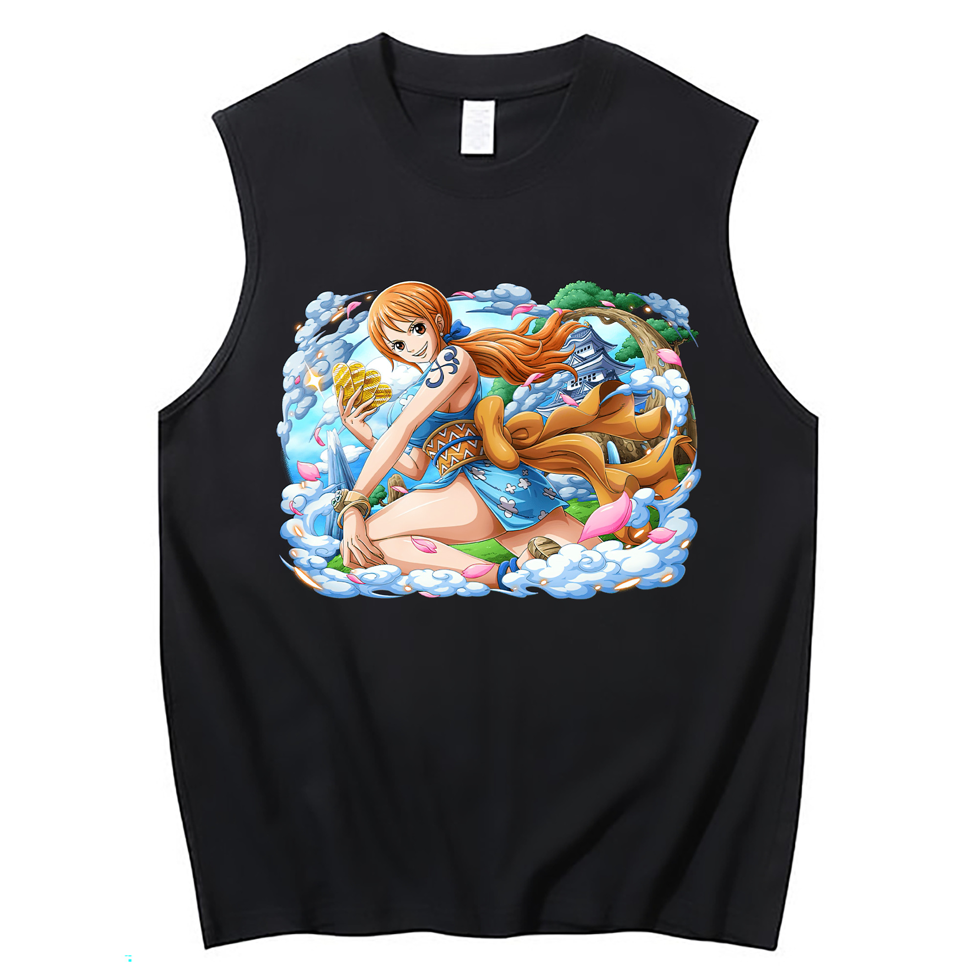 ワンピース ナミ ONE PIECE Nami コットン100％タンクトップ（フロントプリント）