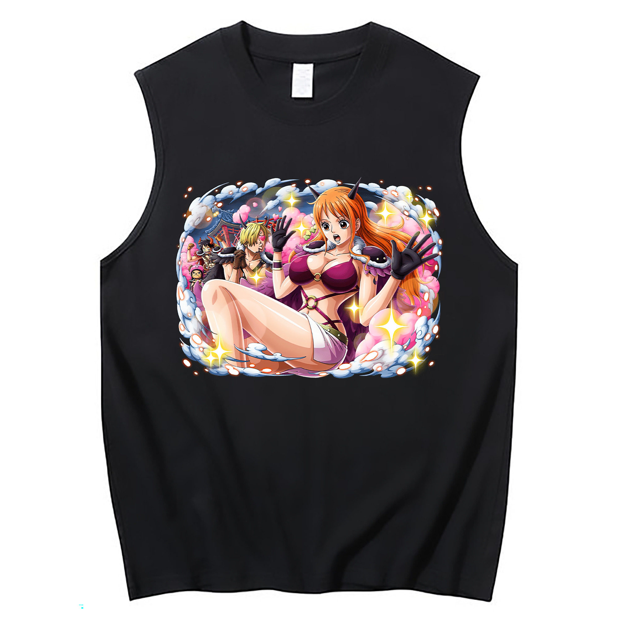 ワンピース ナミ ONE PIECE Nami コットン100％タンクトップ（フロントプリント）
