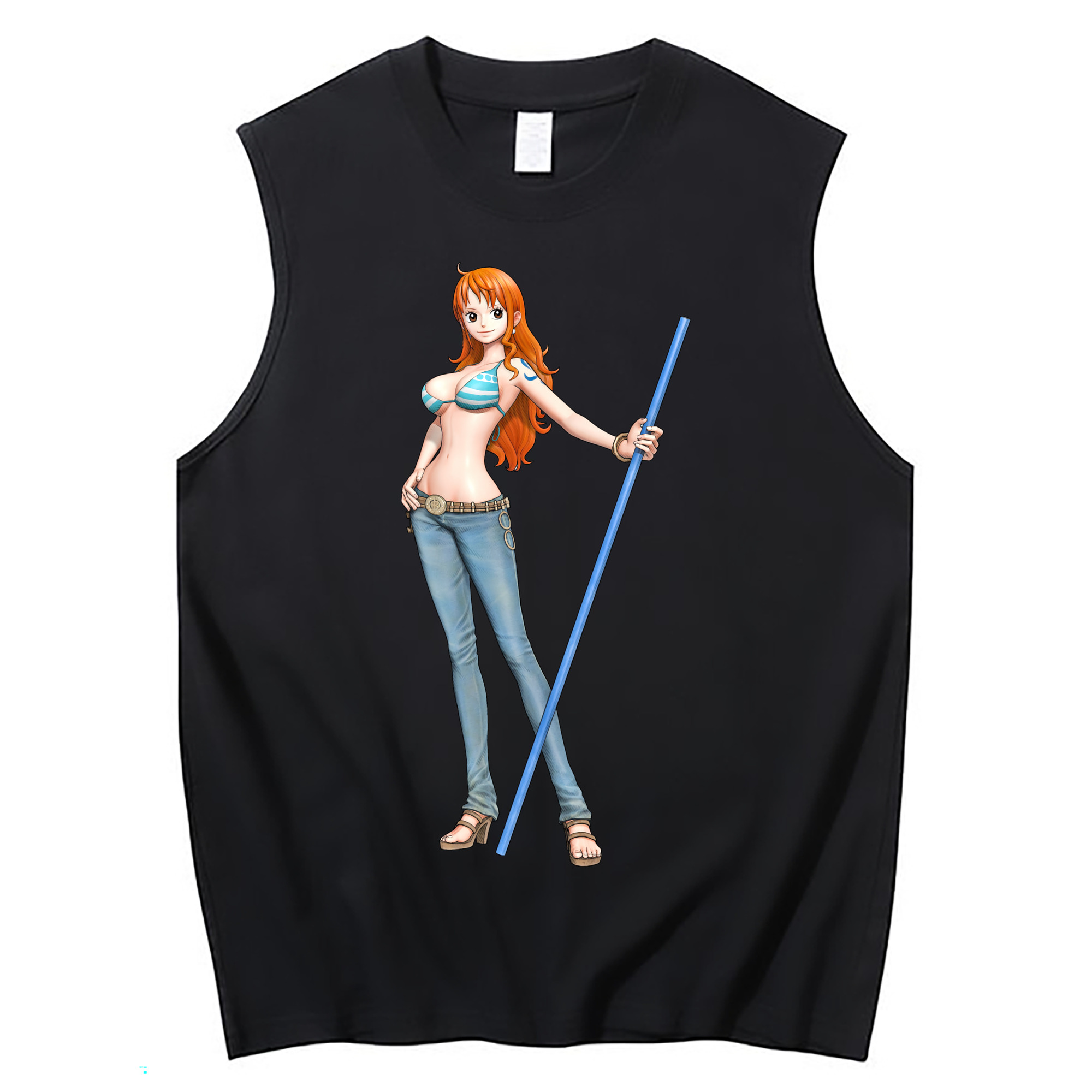 ワンピース ナミ ONE PIECE Nami コットン100％タンクトップ（フロントプリント）