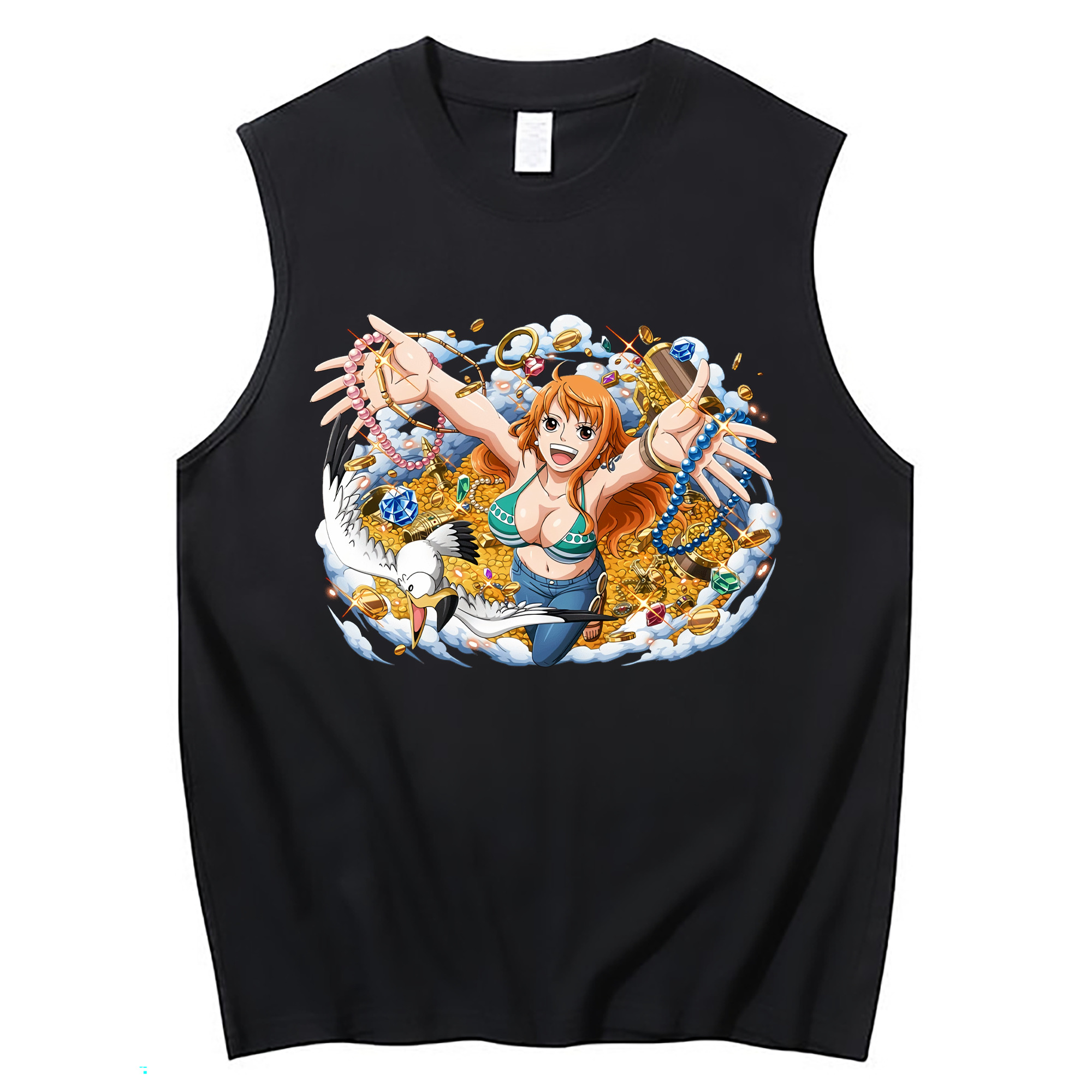 ワンピース ナミ ONE PIECE Nami コットン100％タンクトップ（フロントプリント）