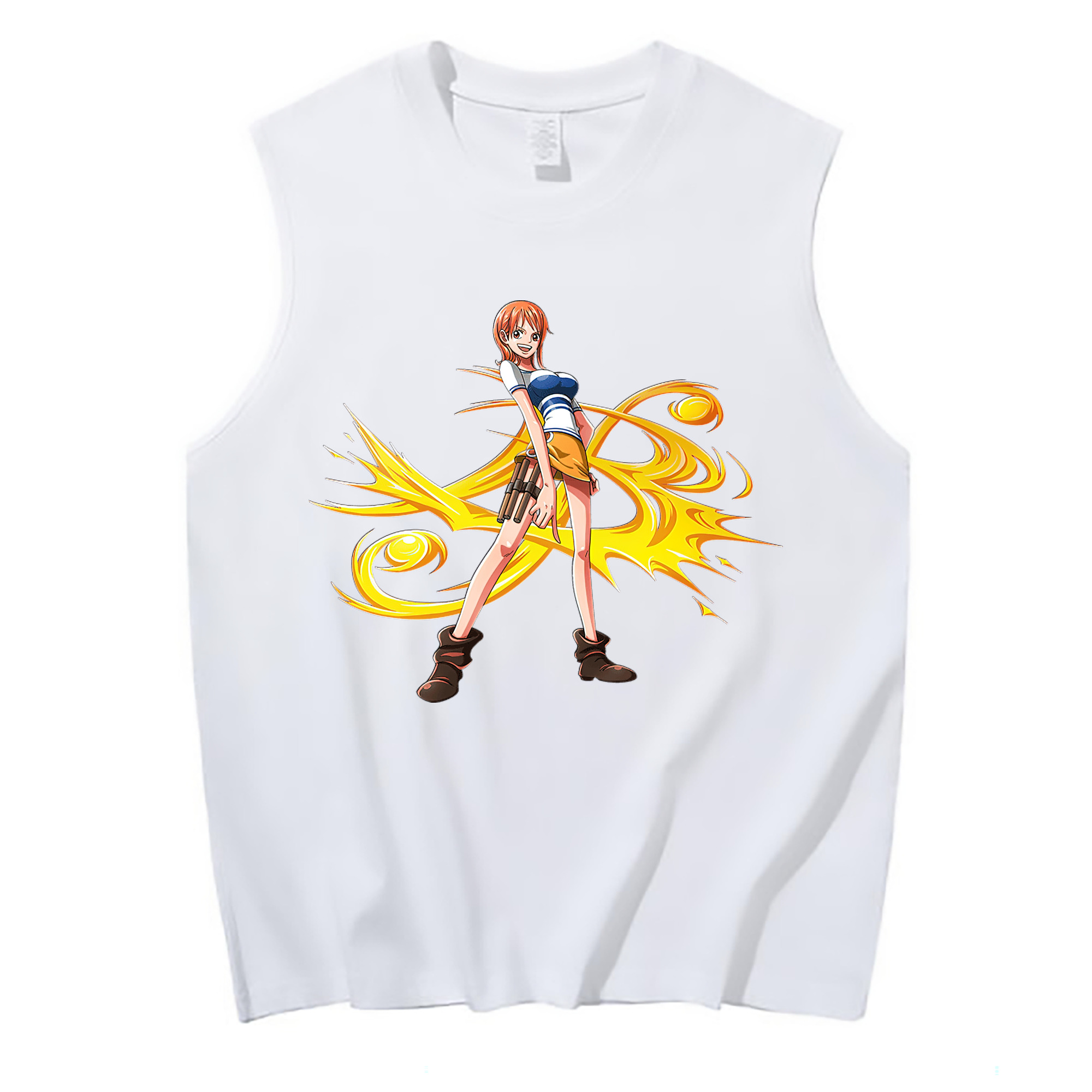 ワンピース ナミ ONE PIECE Nami コットン100％タンクトップ（フロントプリント）