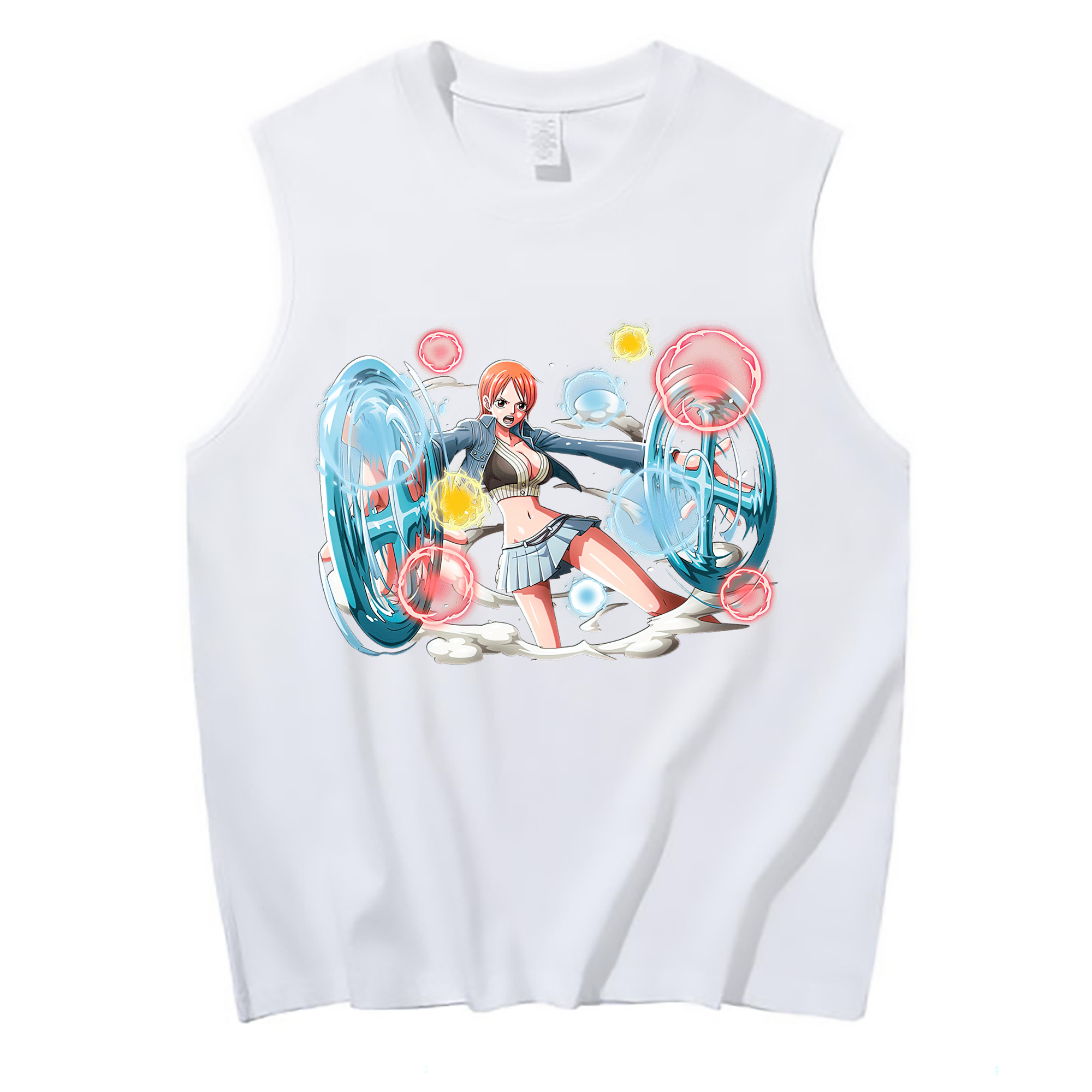 ワンピース ナミ ONE PIECE Nami コットン100％タンクトップ（フロントプリント）