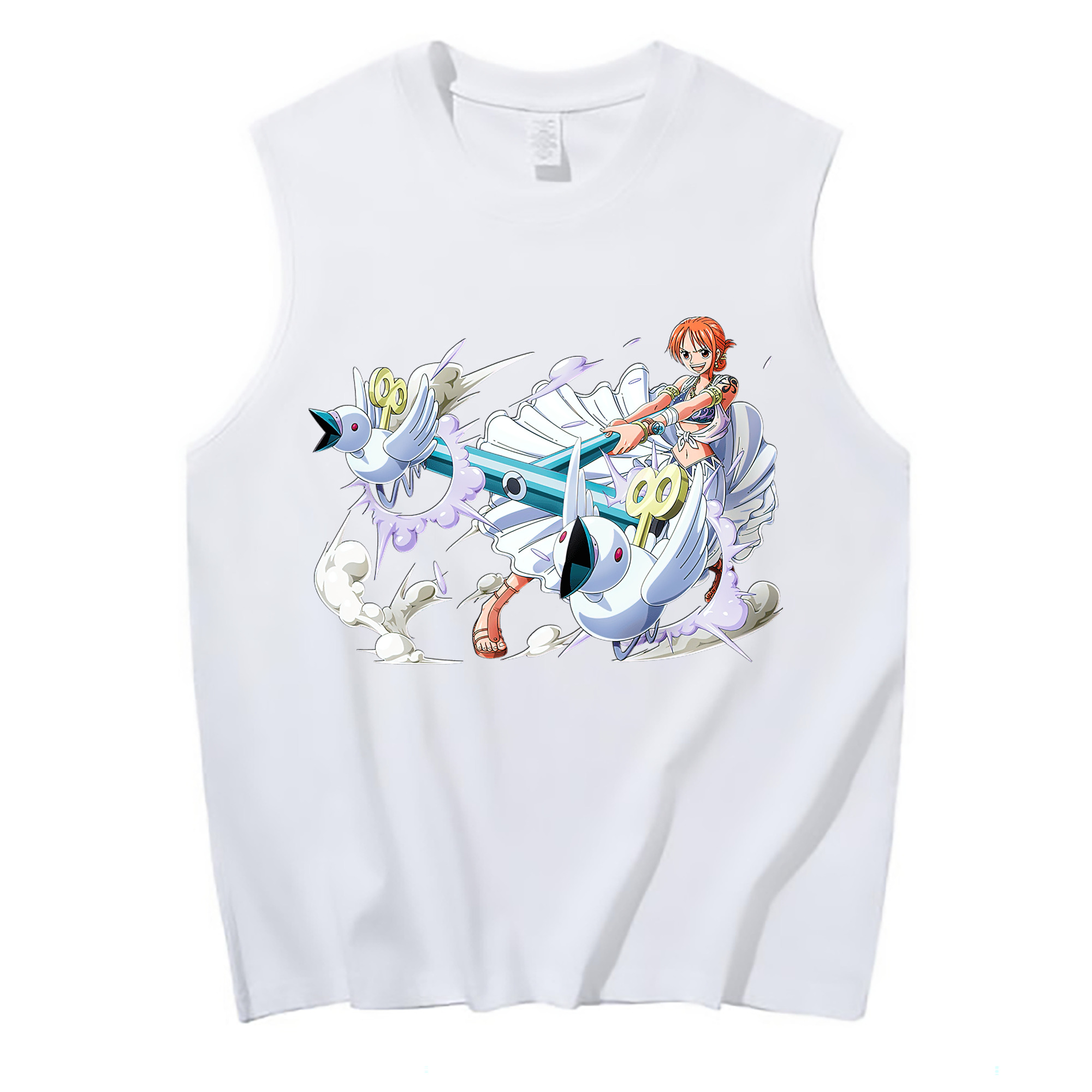 ワンピース ナミ ONE PIECE Nami コットン100％タンクトップ（フロントプリント）