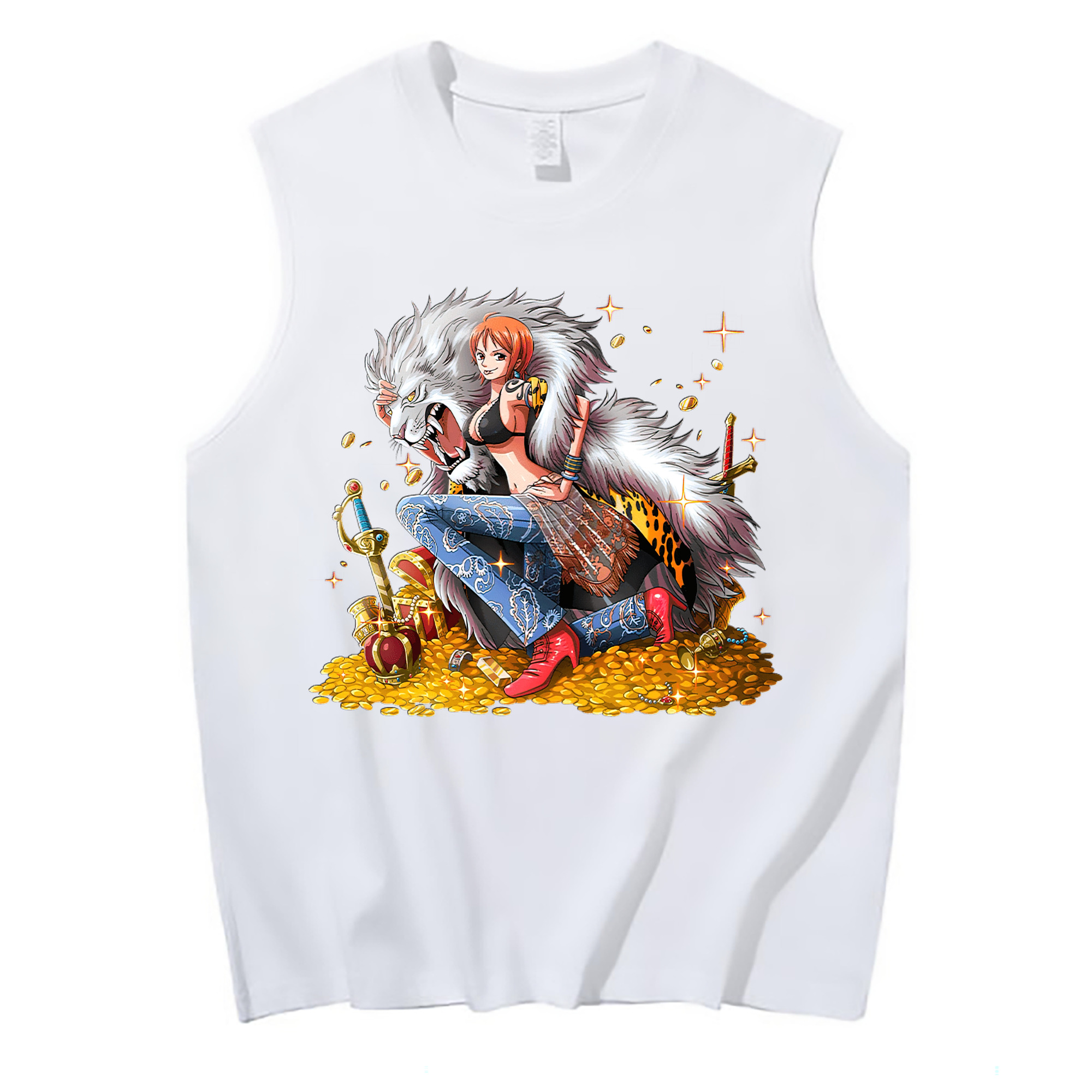 ワンピース ナミ ONE PIECE Nami コットン100％タンクトップ（フロントプリント）