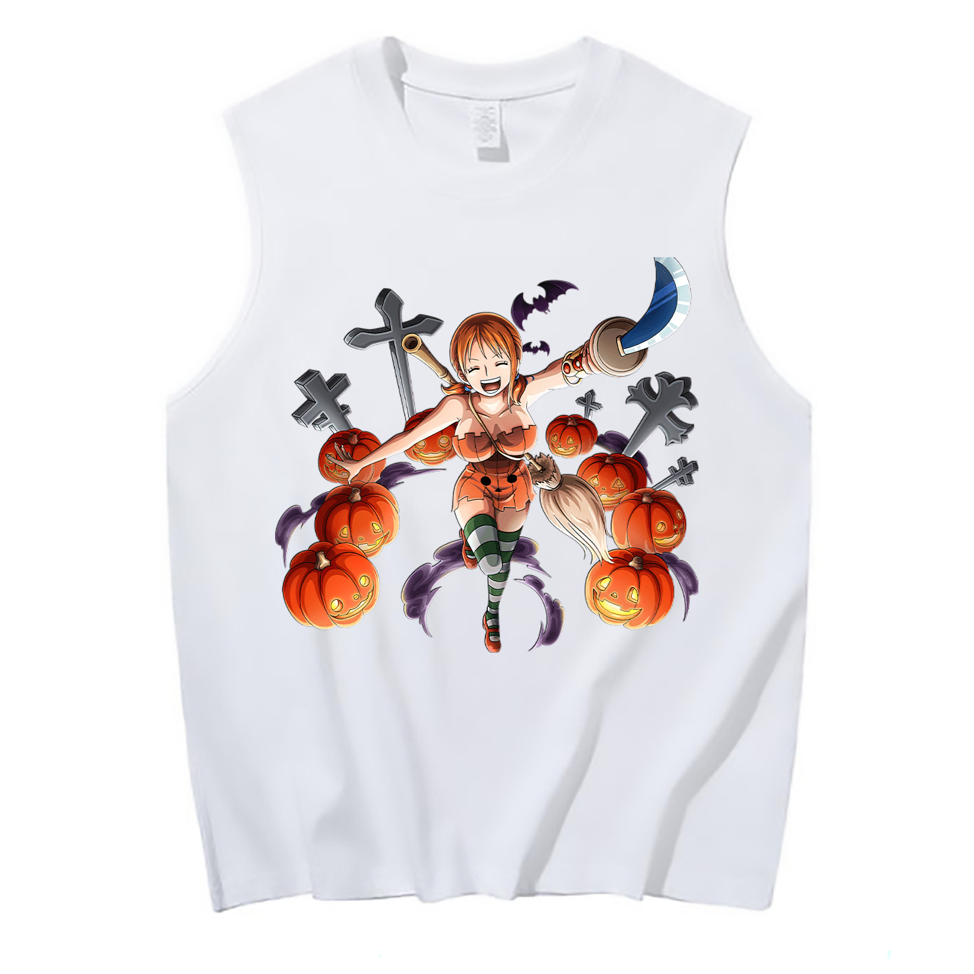 ワンピース ナミ ONE PIECE Nami コットン100％タンクトップ（フロントプリント）