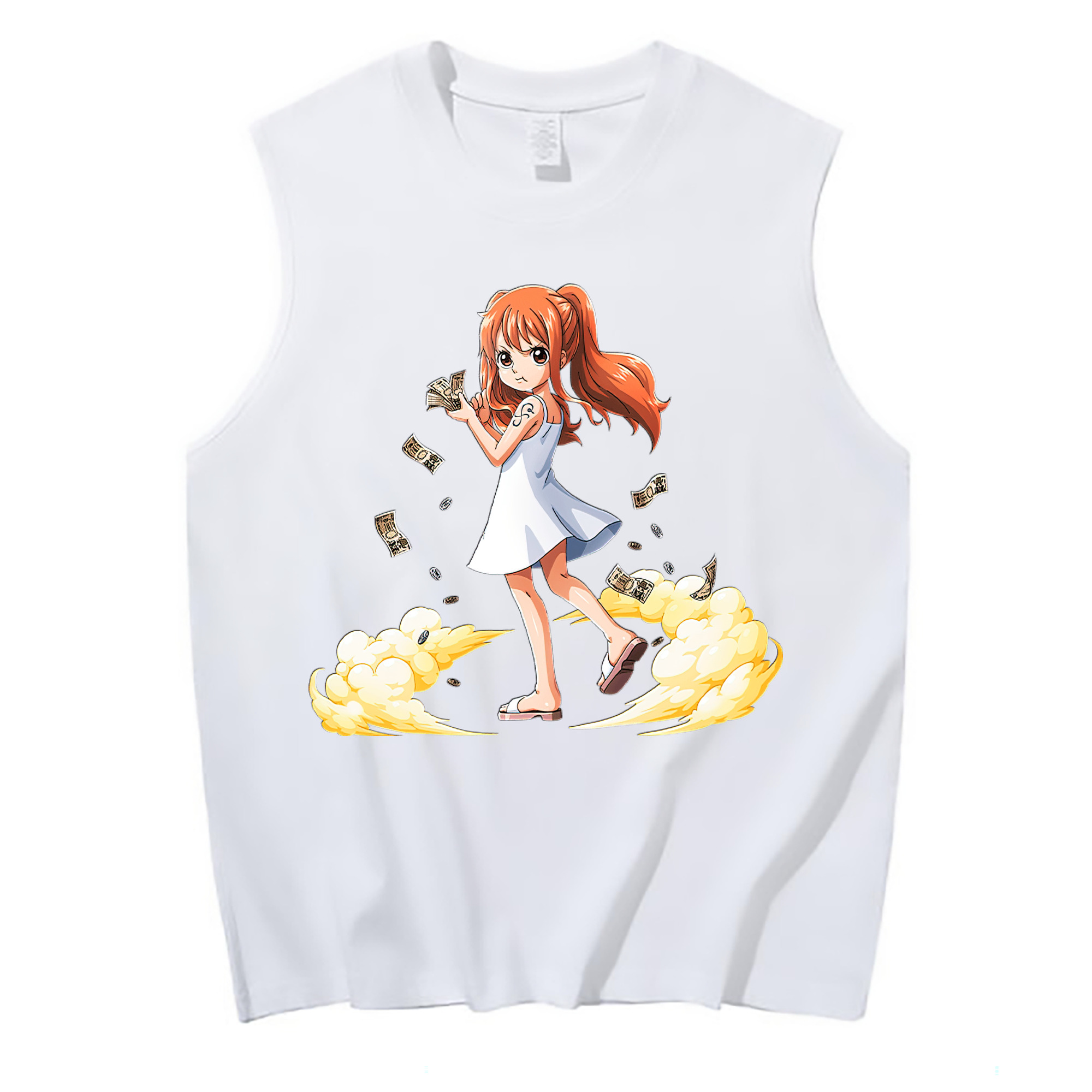 ワンピース ナミ ONE PIECE Nami コットン100％タンクトップ（フロントプリント）