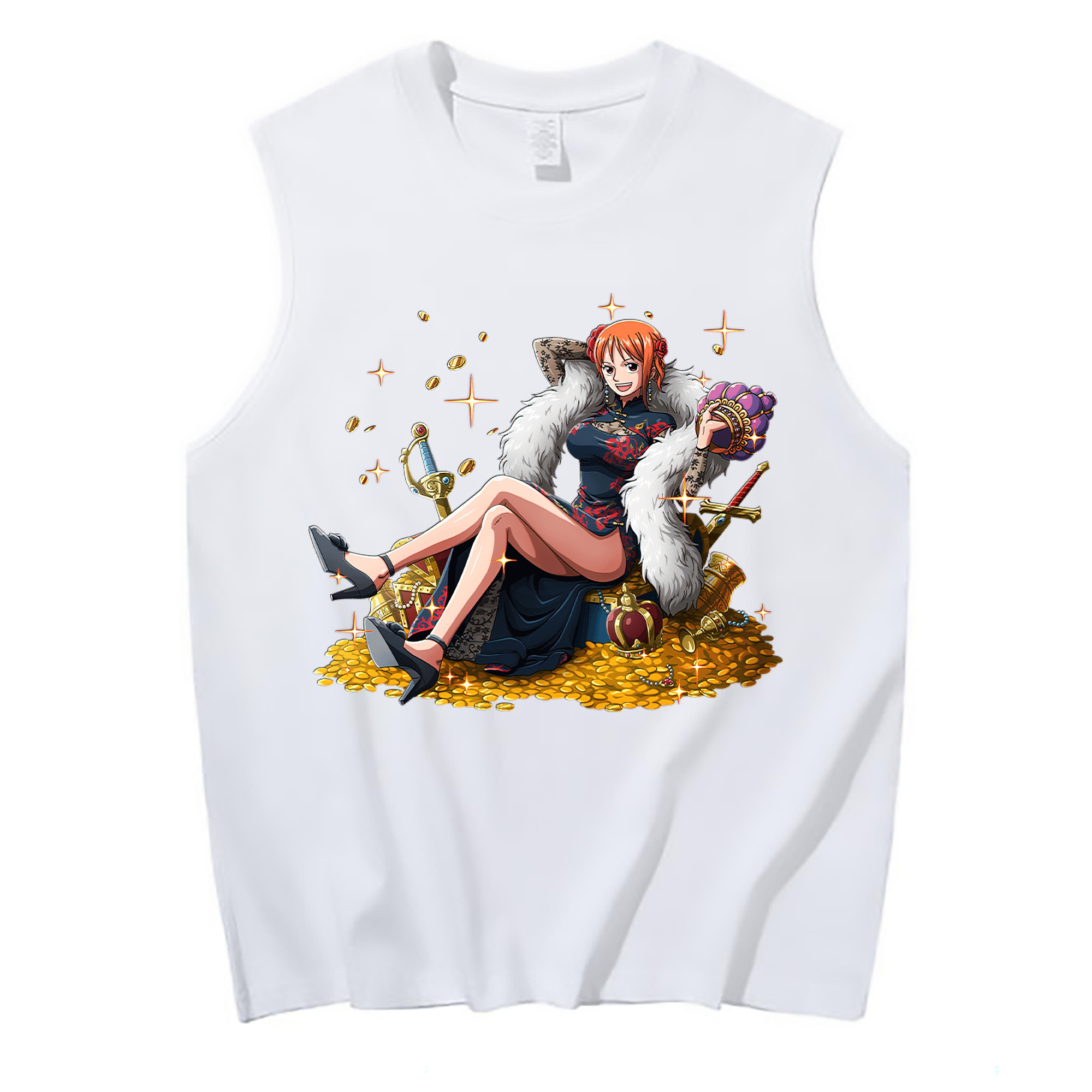 ワンピース ナミ ONE PIECE Nami コットン100％タンクトップ（フロントプリント）