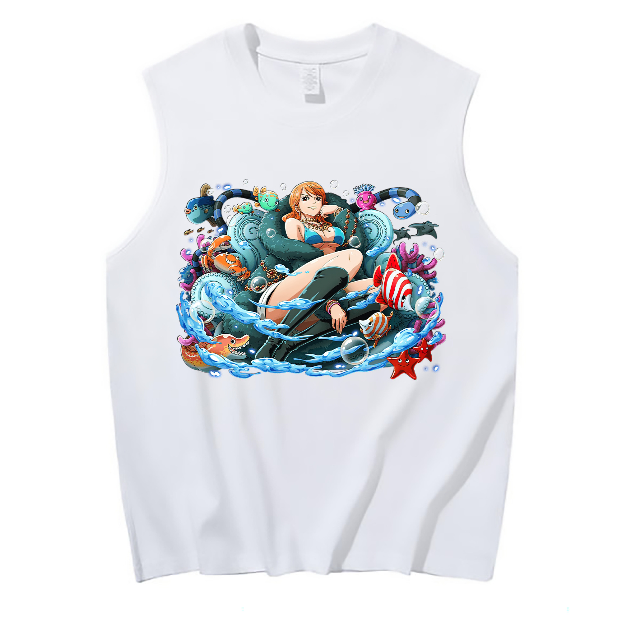 ワンピース ナミ ONE PIECE Nami コットン100％タンクトップ（フロントプリント）