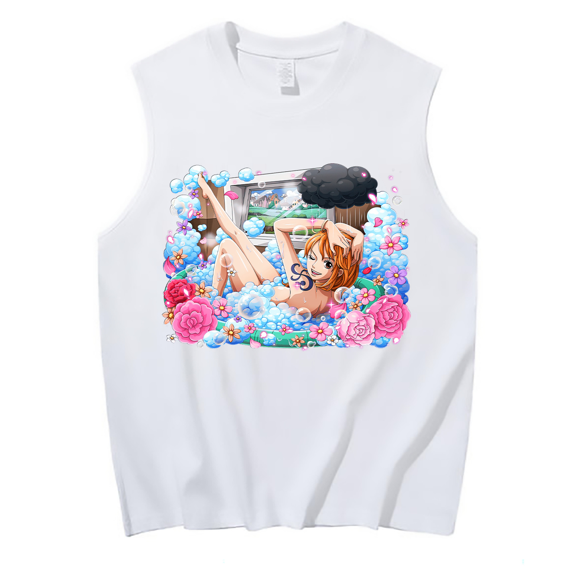 ワンピース ナミ ONE PIECE Nami コットン100％タンクトップ（フロントプリント）