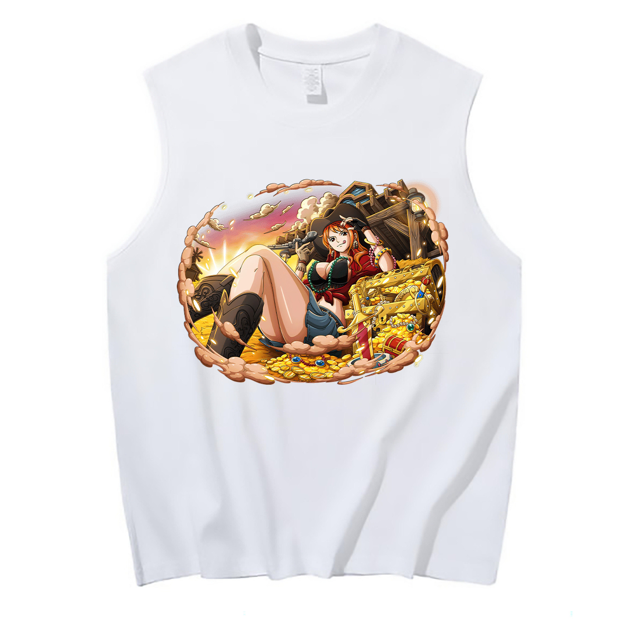 ワンピース ナミ ONE PIECE Nami コットン100％タンクトップ（フロントプリント）