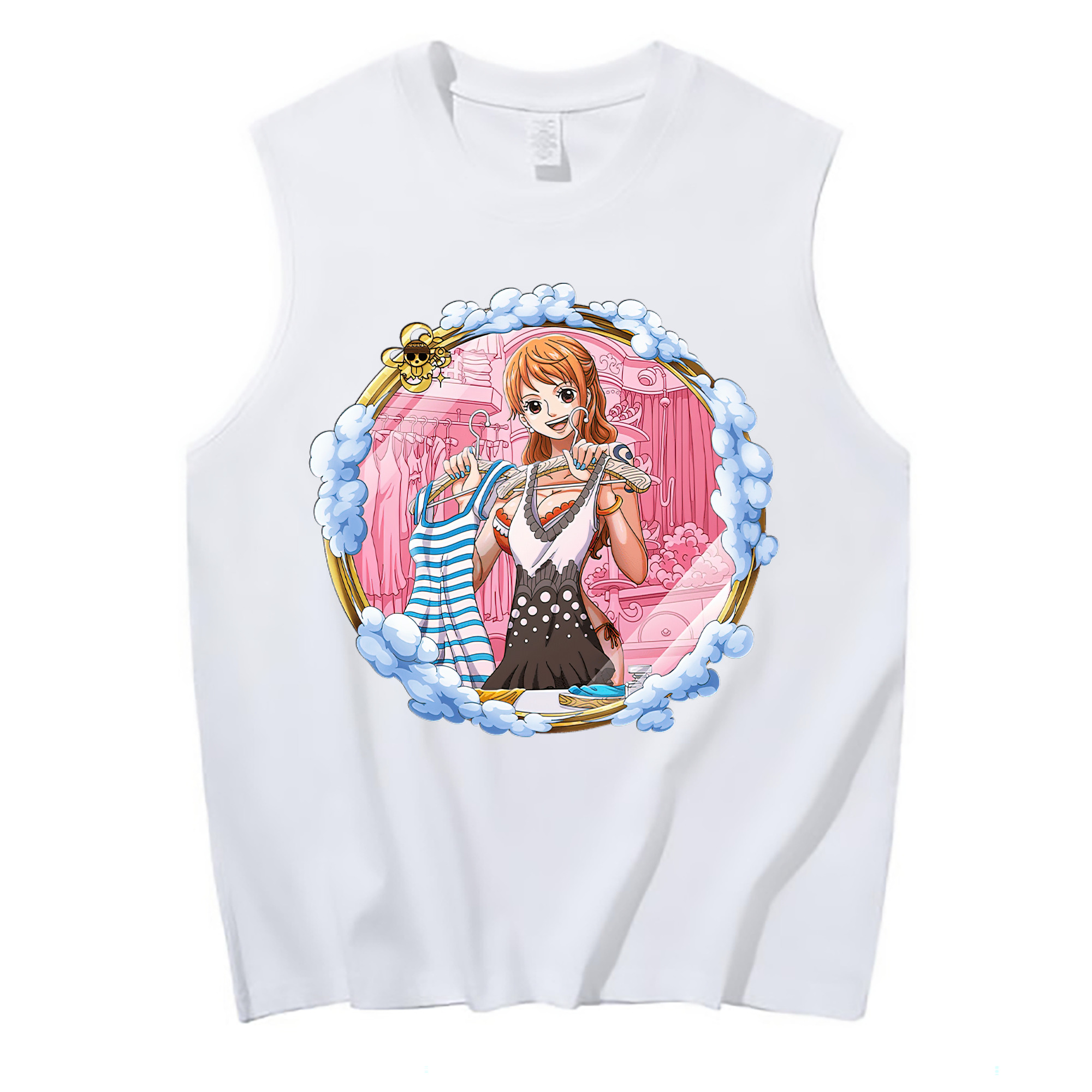 ワンピース ナミ ONE PIECE Nami コットン100％タンクトップ（フロントプリント）