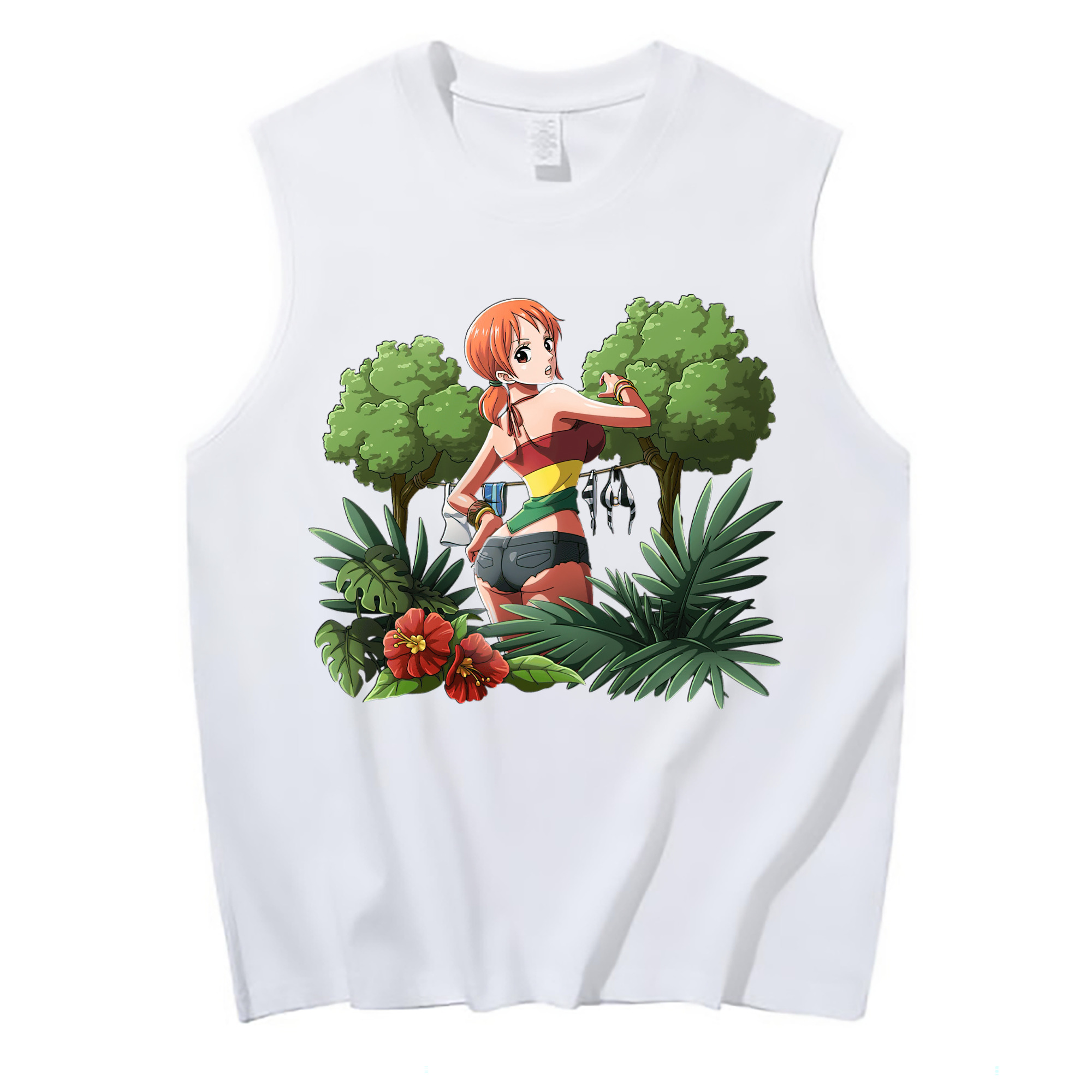 ワンピース ナミ ONE PIECE Nami コットン100％タンクトップ（フロントプリント）